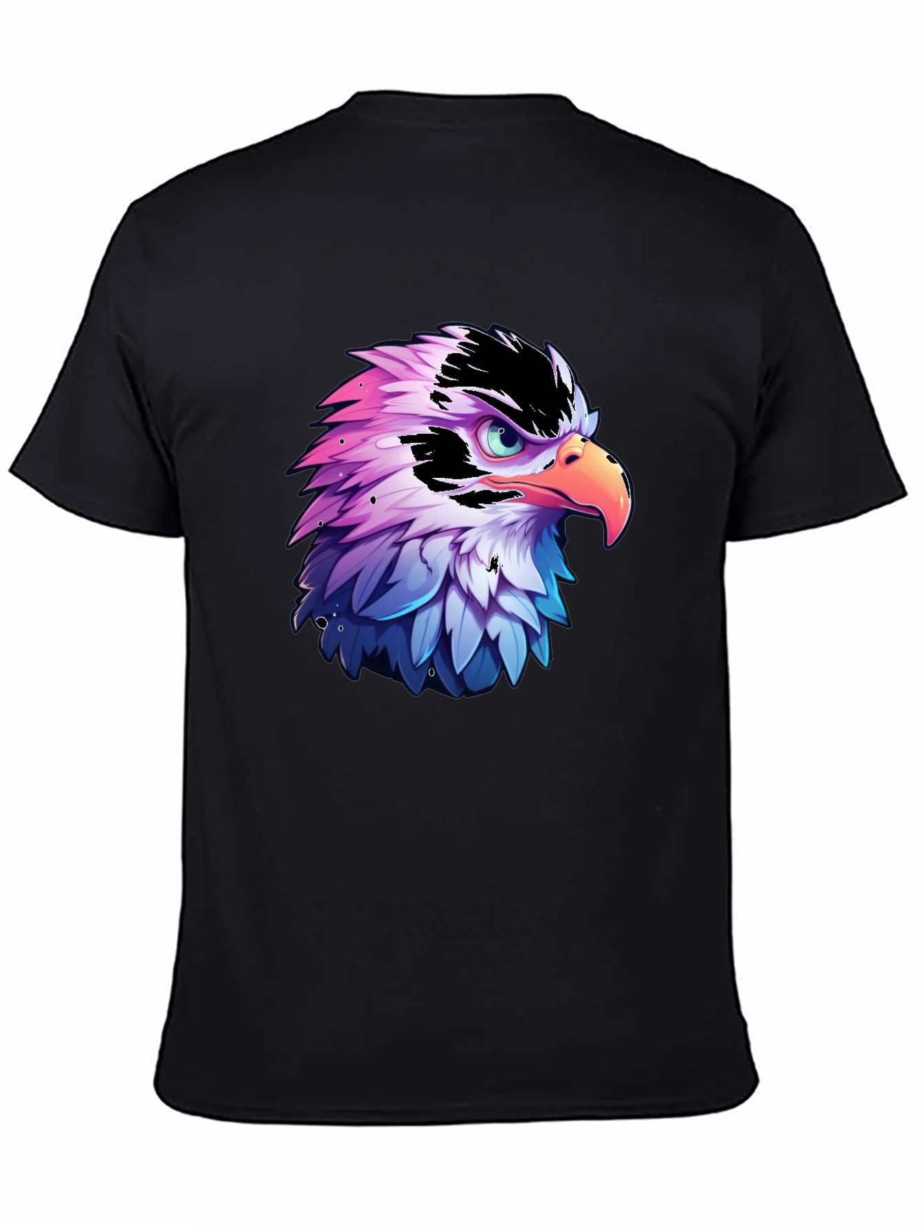 Eagle Graphic Print Black T-Shirt
