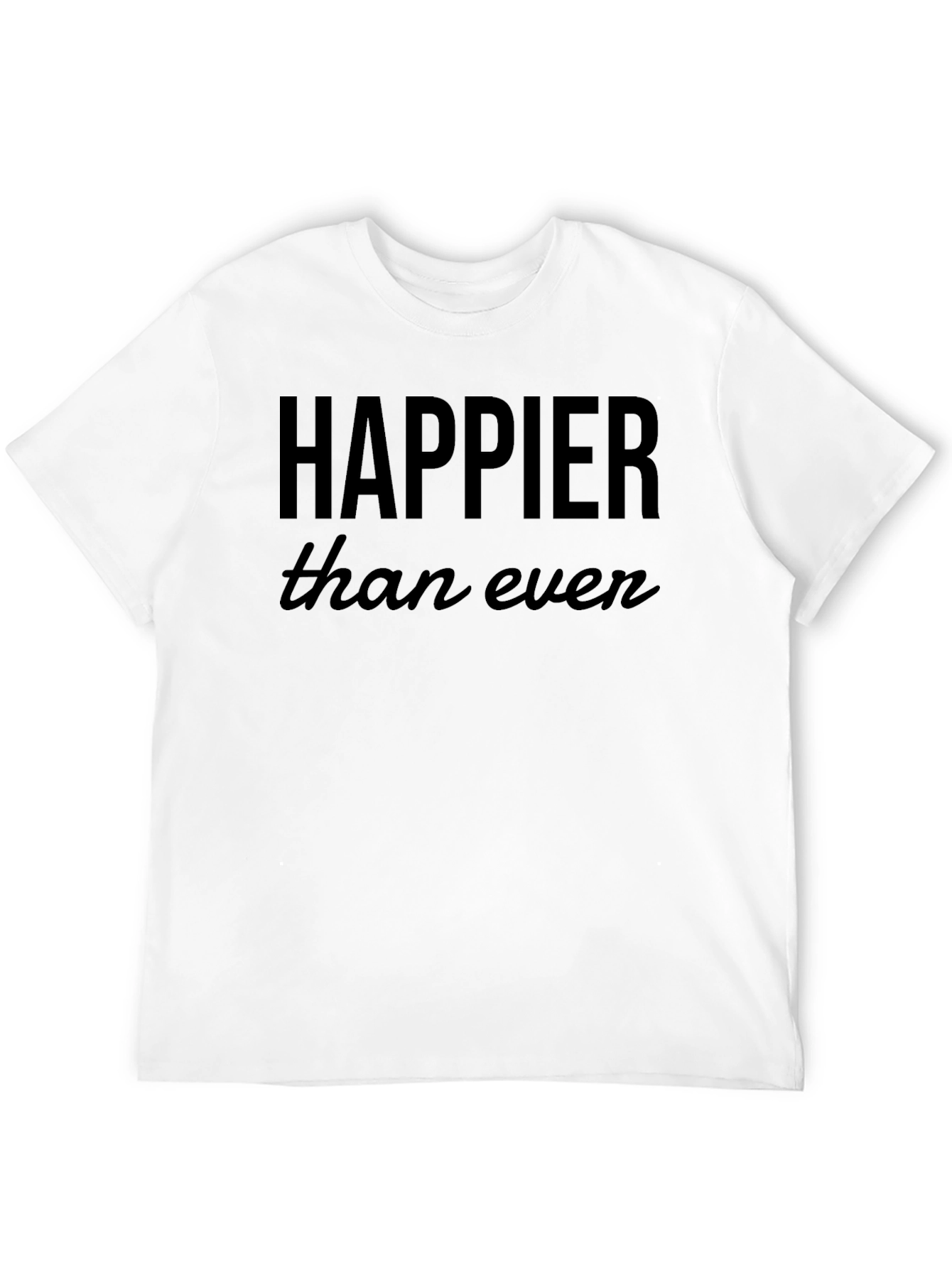Happier Than Ever Black Graphic Tee Shirt