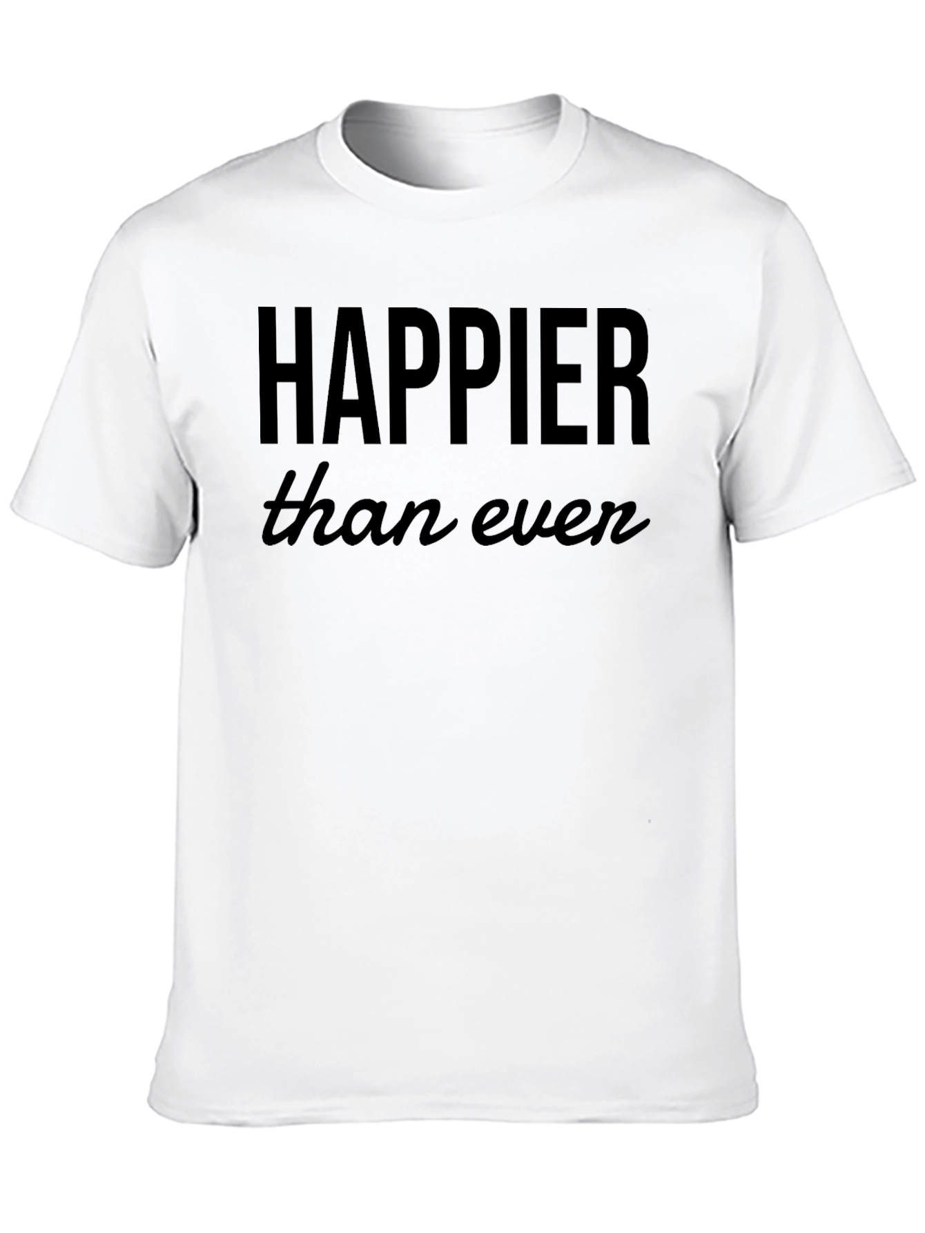 Happier Than Ever Black Graphic Tee Shirt