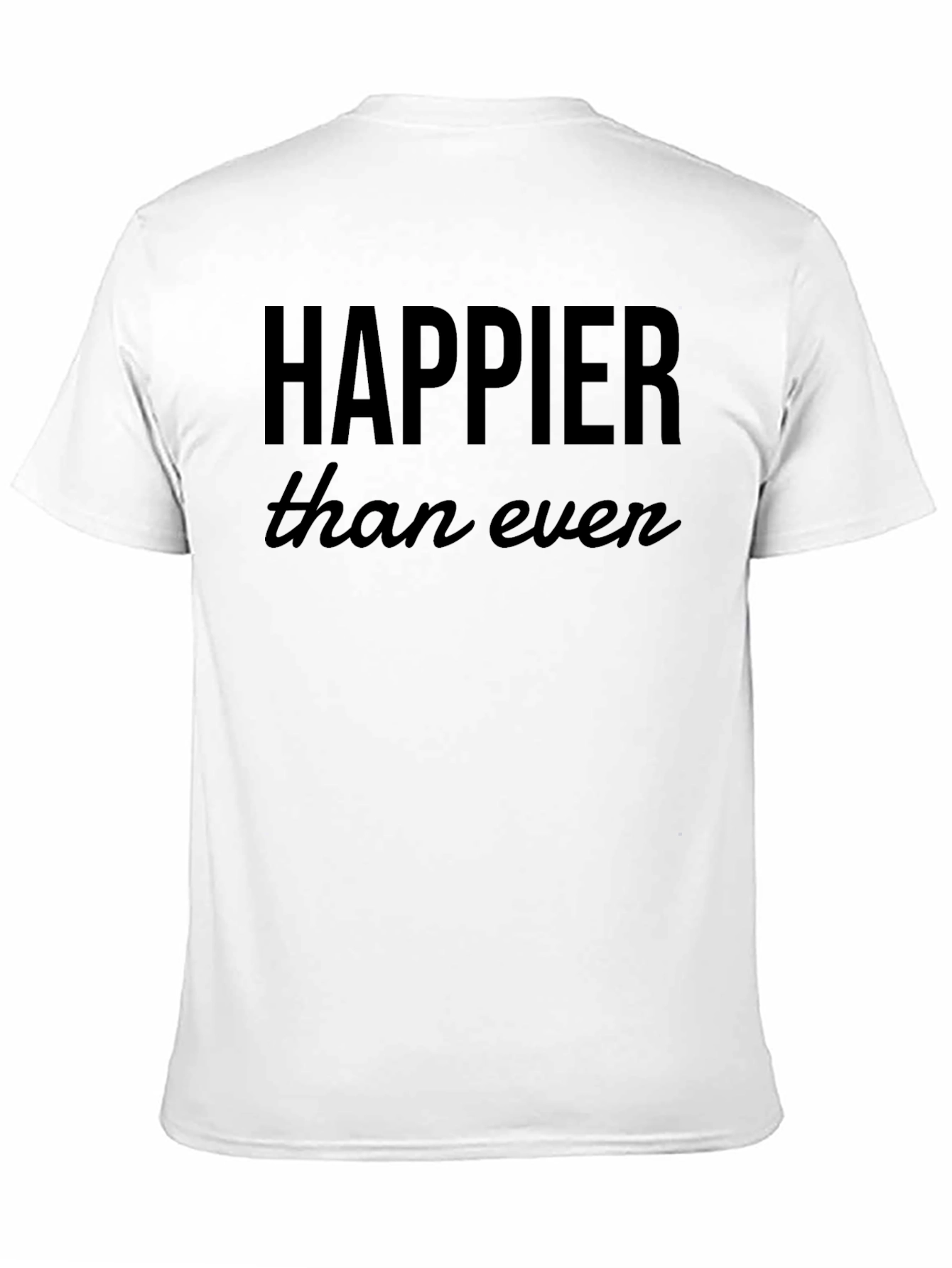 Happier Than Ever Black Graphic Tee Shirt