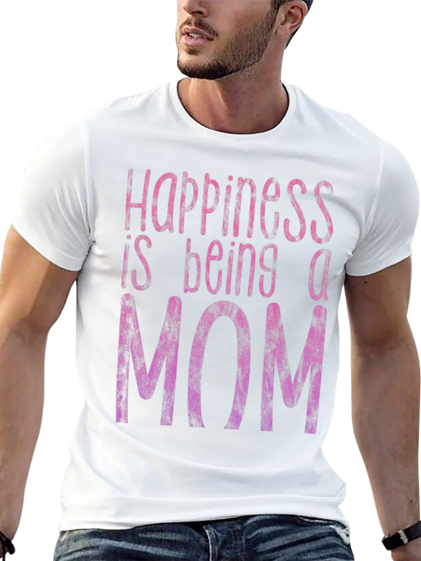 Happiness Is Being A Mom T-Shirt - Black
