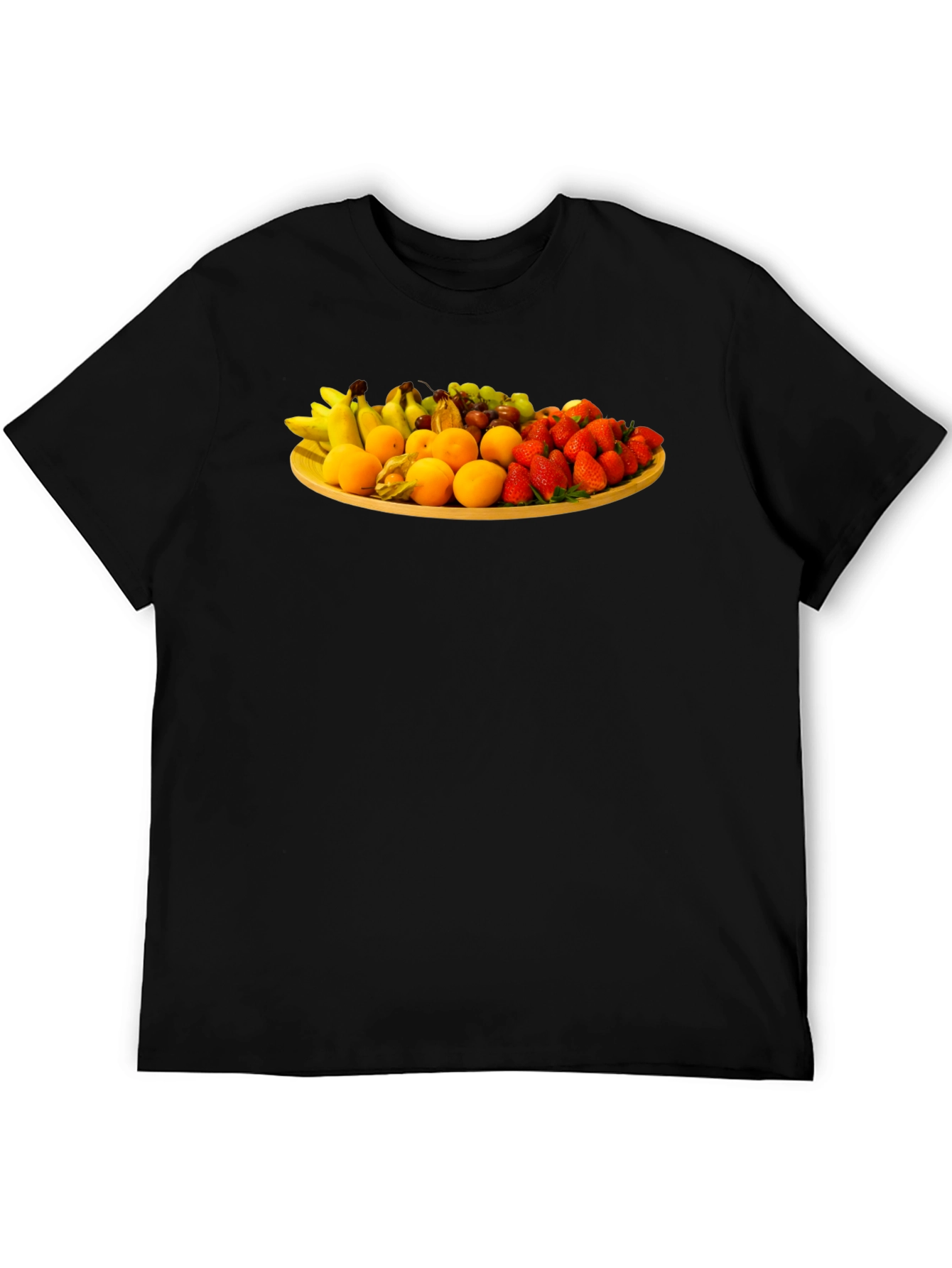 Fruit Platter Graphic Tee - Trendy Crew Neck T-Shirt