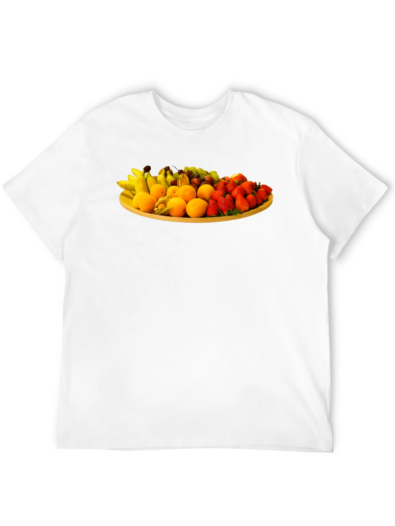 Fruit Platter Graphic Tee - Trendy Crew Neck T-Shirt