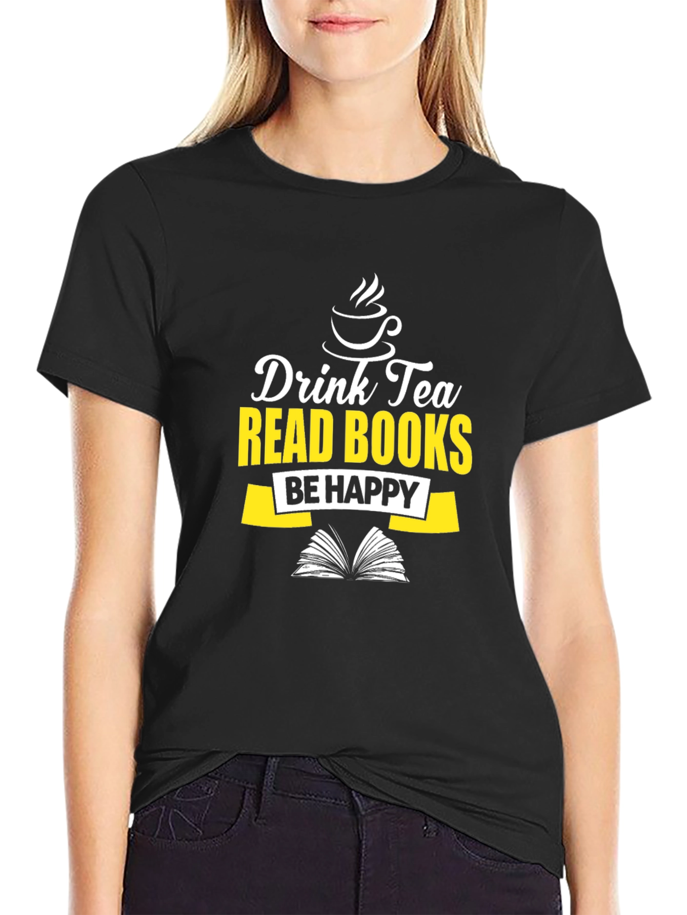 Drink Tea Read Books Graphic Tee