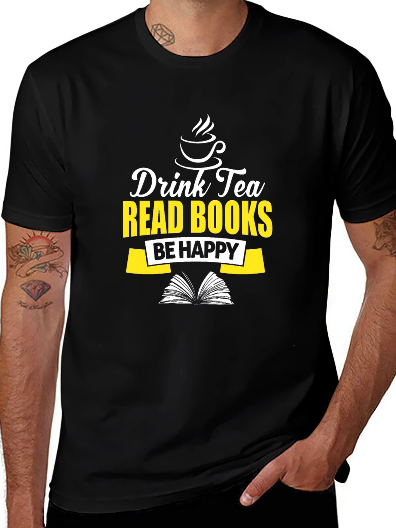 Drink Tea Read Books Graphic Tee