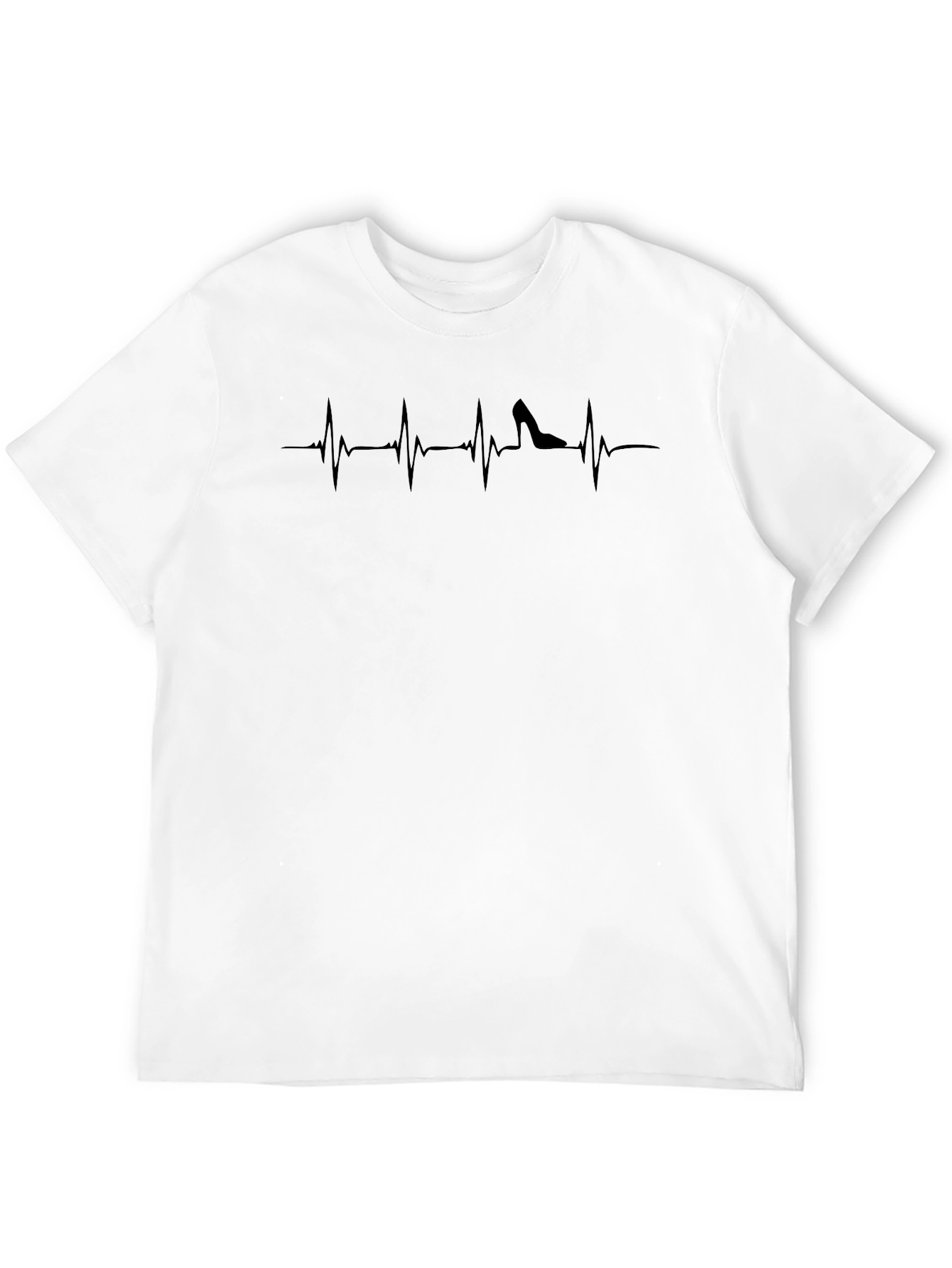 Heel Heartbeat T-Shirt - Black Graphic Tee