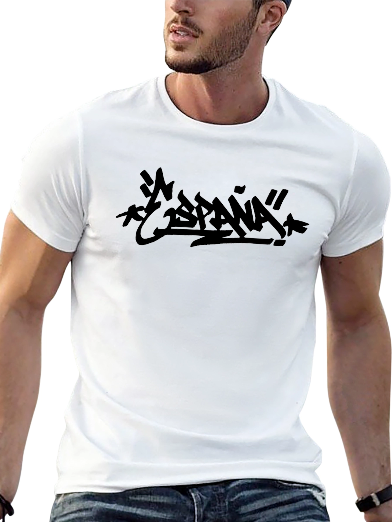 España Graphic Tee - Modern Black Print