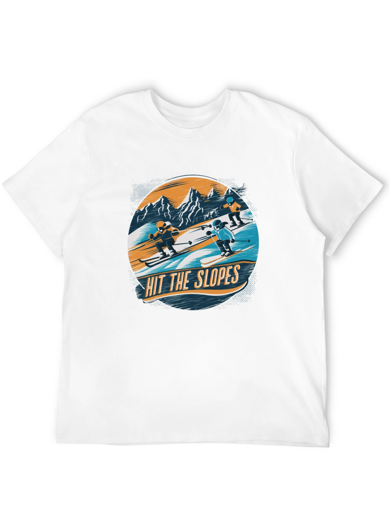 Hit the Slopes Graphic Tee - Black Cotton T-Shirt