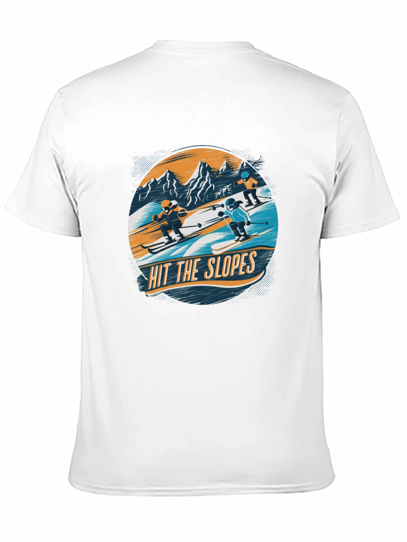Hit the Slopes Graphic Tee - Black Cotton T-Shirt
