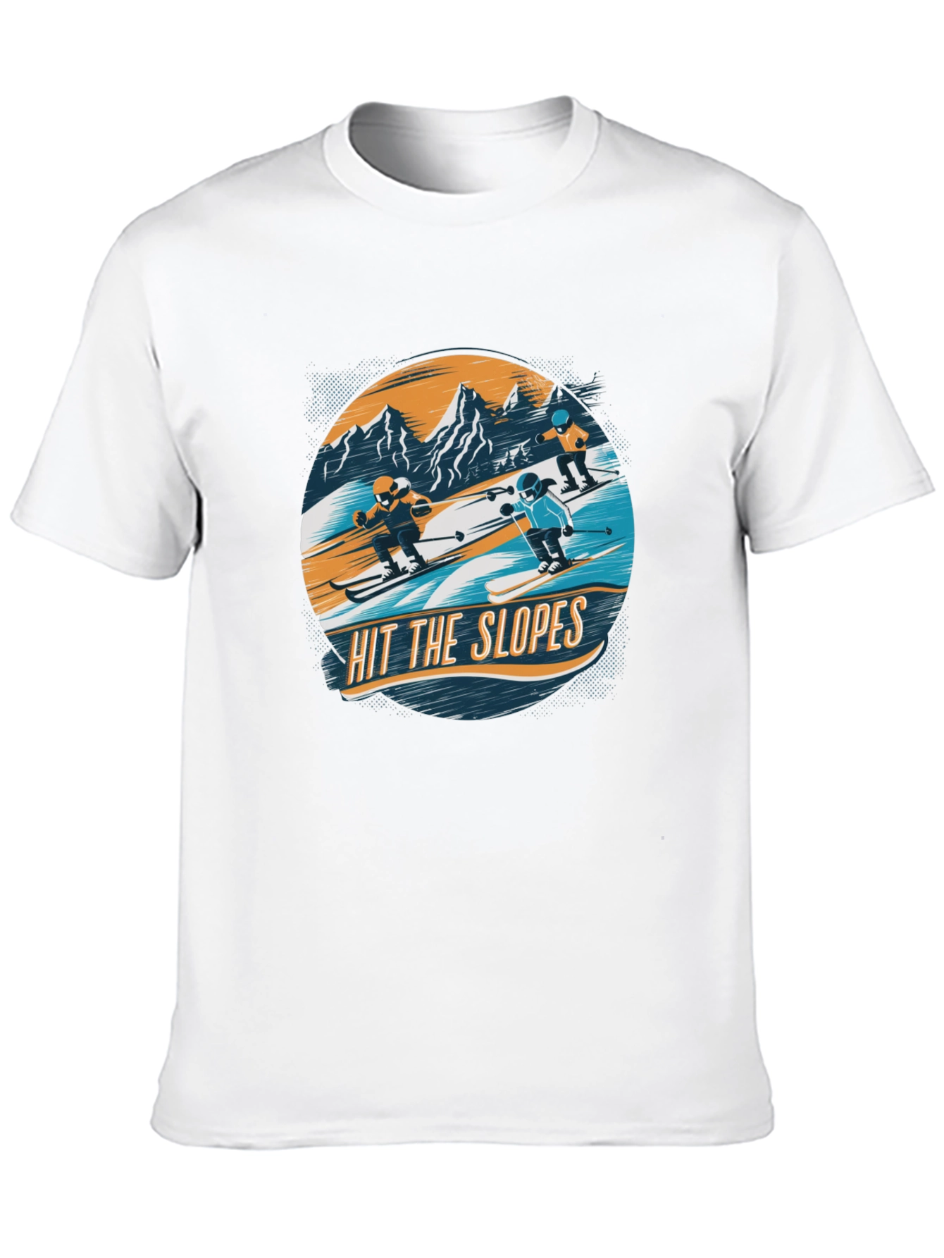 Hit the Slopes Graphic Tee - Black Cotton T-Shirt