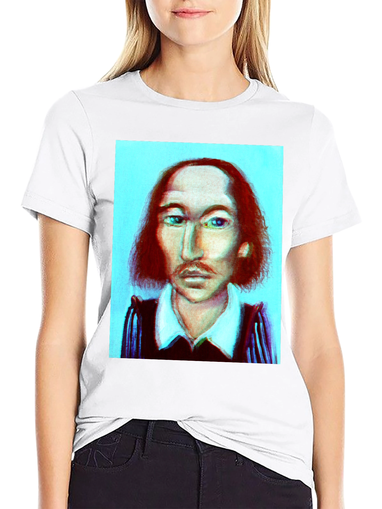 Shakespeare Portrait Graphic Tee - Black