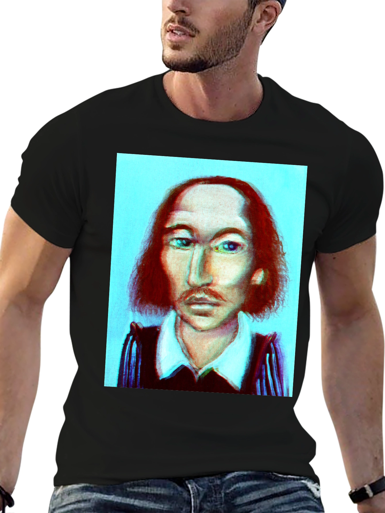 Shakespeare Portrait Graphic Tee - Black