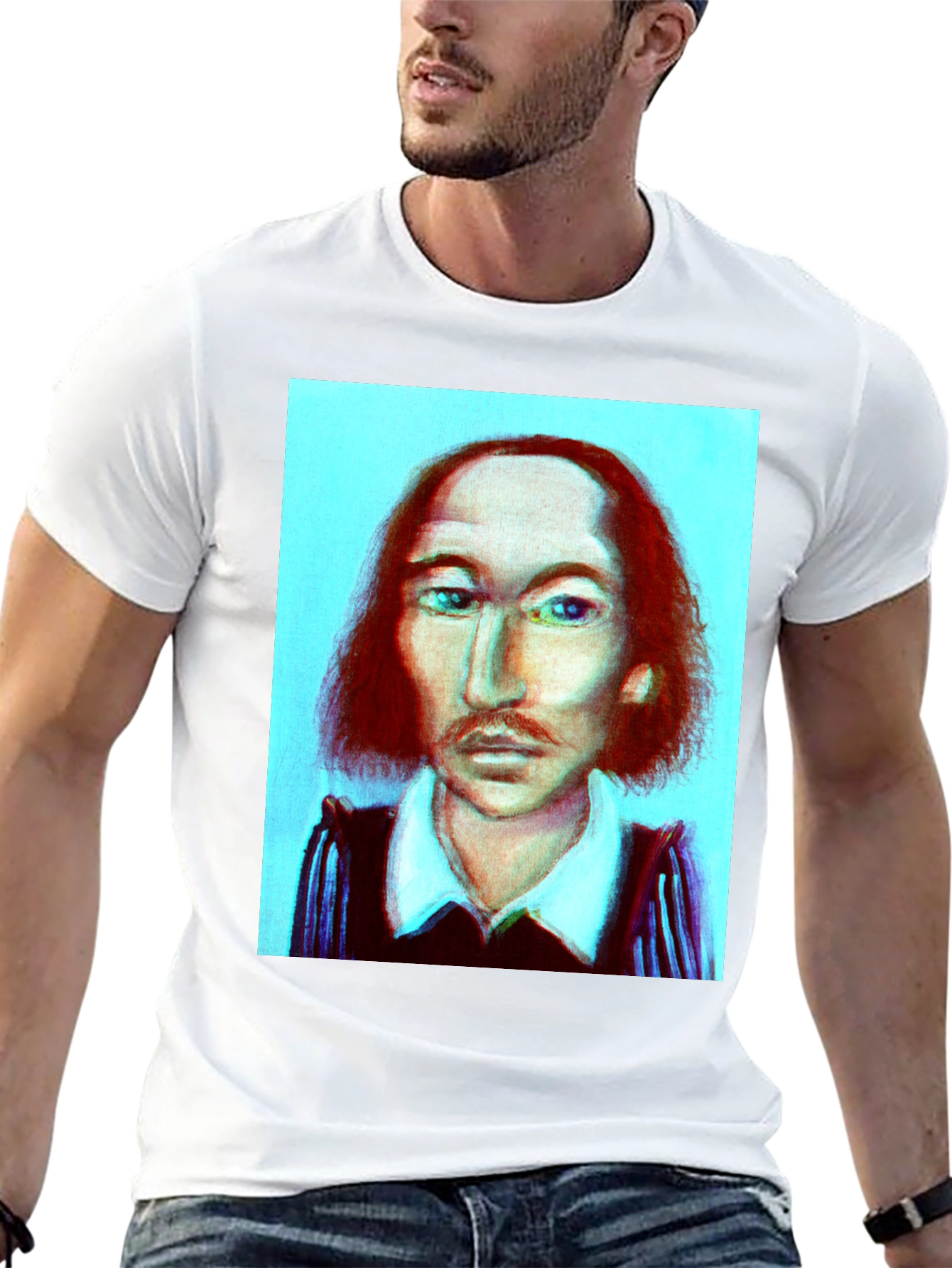 Shakespeare Portrait Graphic Tee - Black
