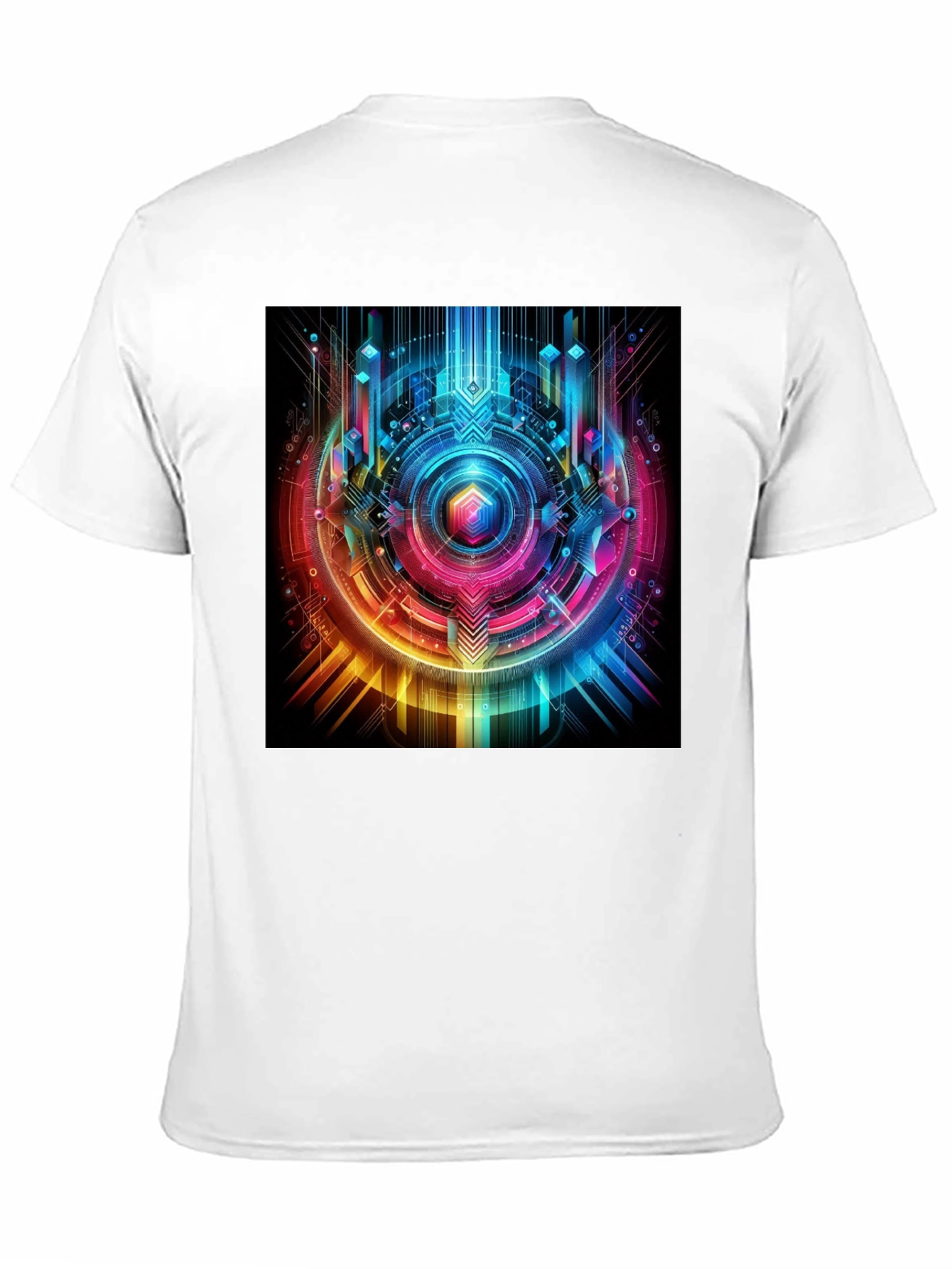 Geometric Cyberpunk Graphic T-Shirt
