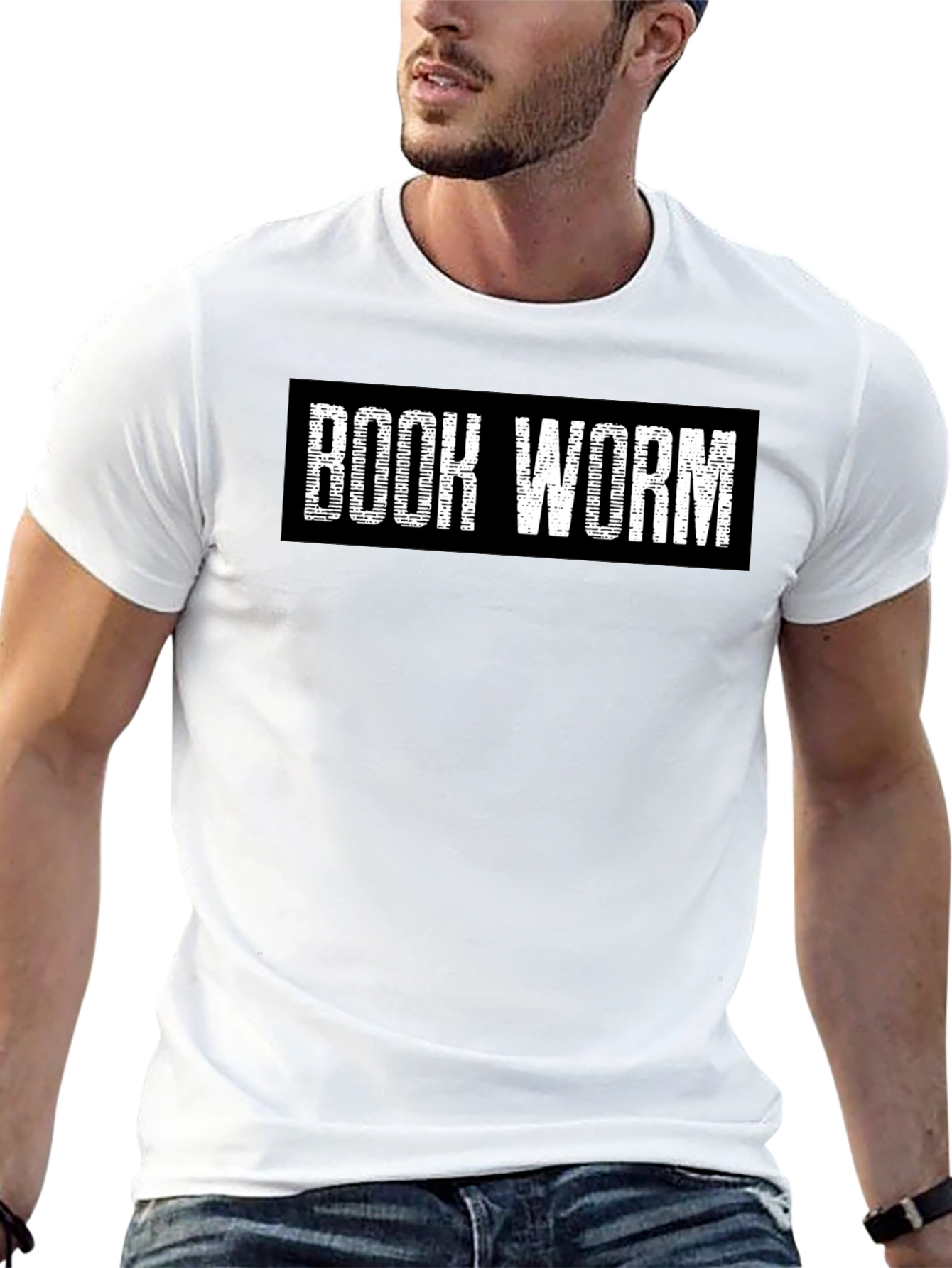 Book Worm T-Shirt - Black Cotton Tee