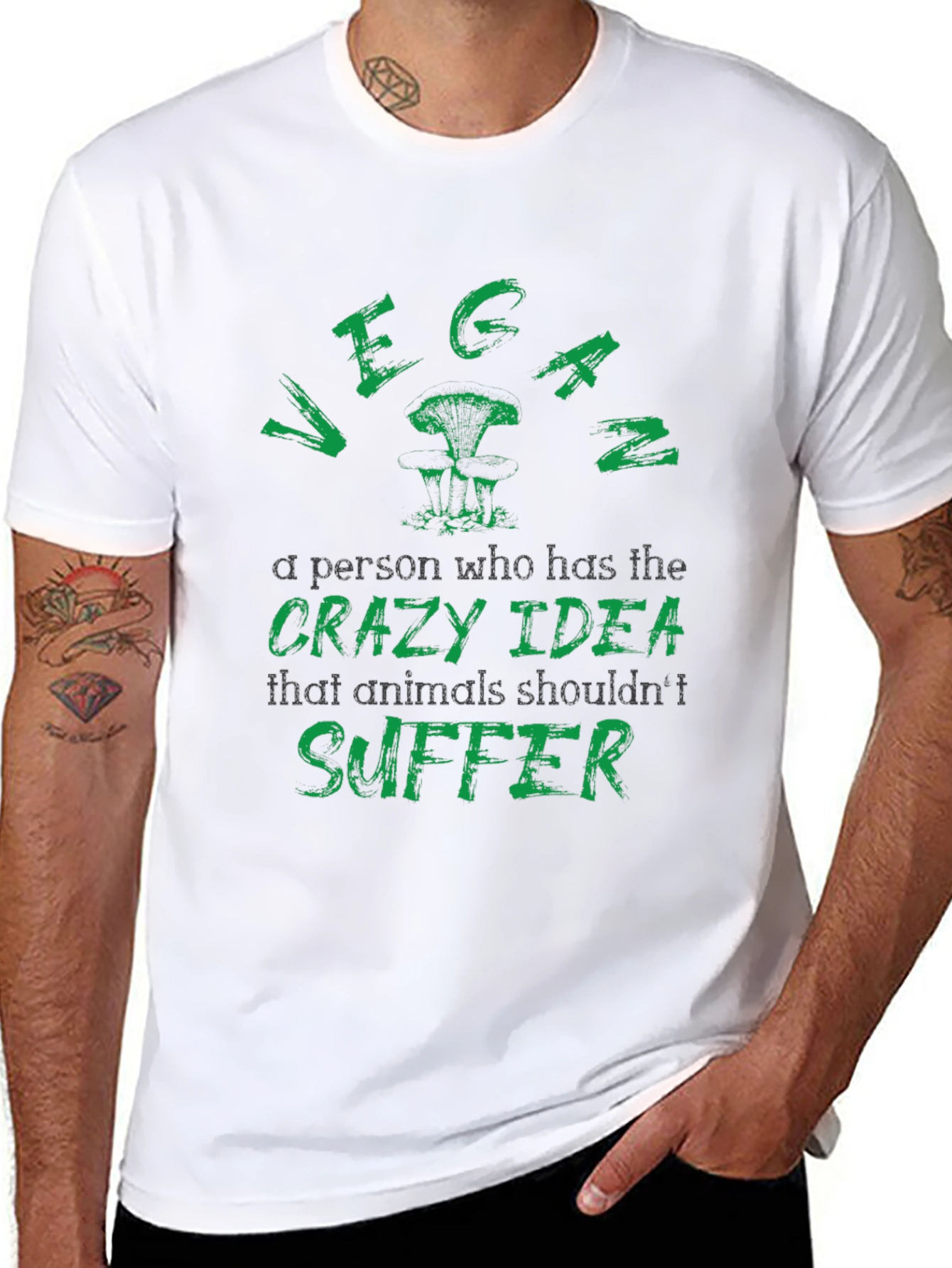 Vegan T-Shirt: Animals Shouldnt Suffer