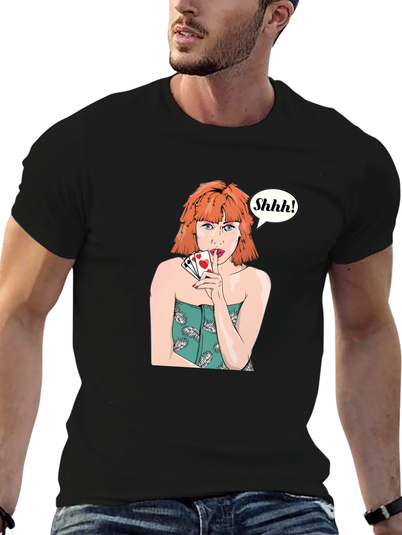 Shhh! Playing Card T-Shirt