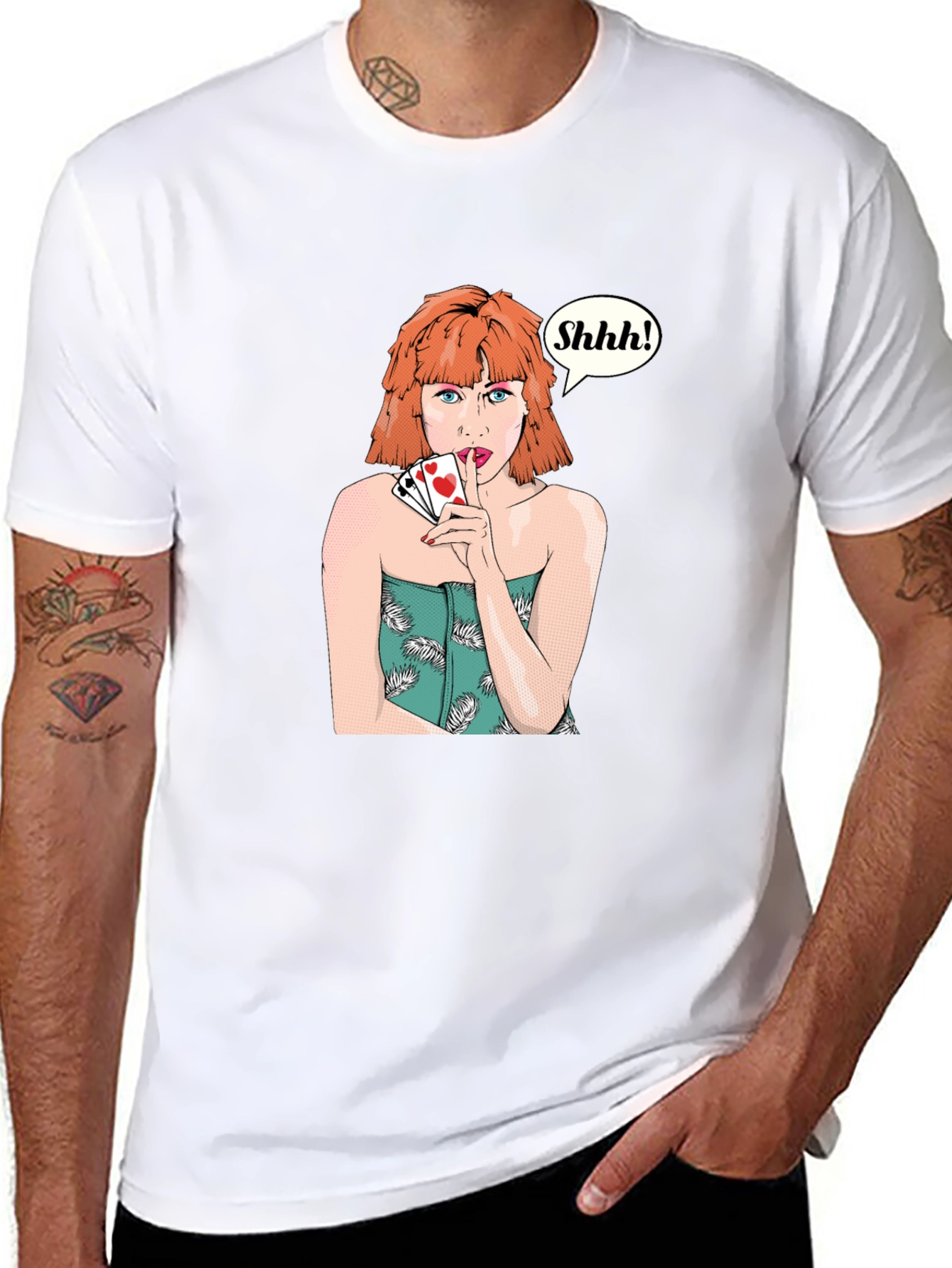 Shhh! Playing Card T-Shirt