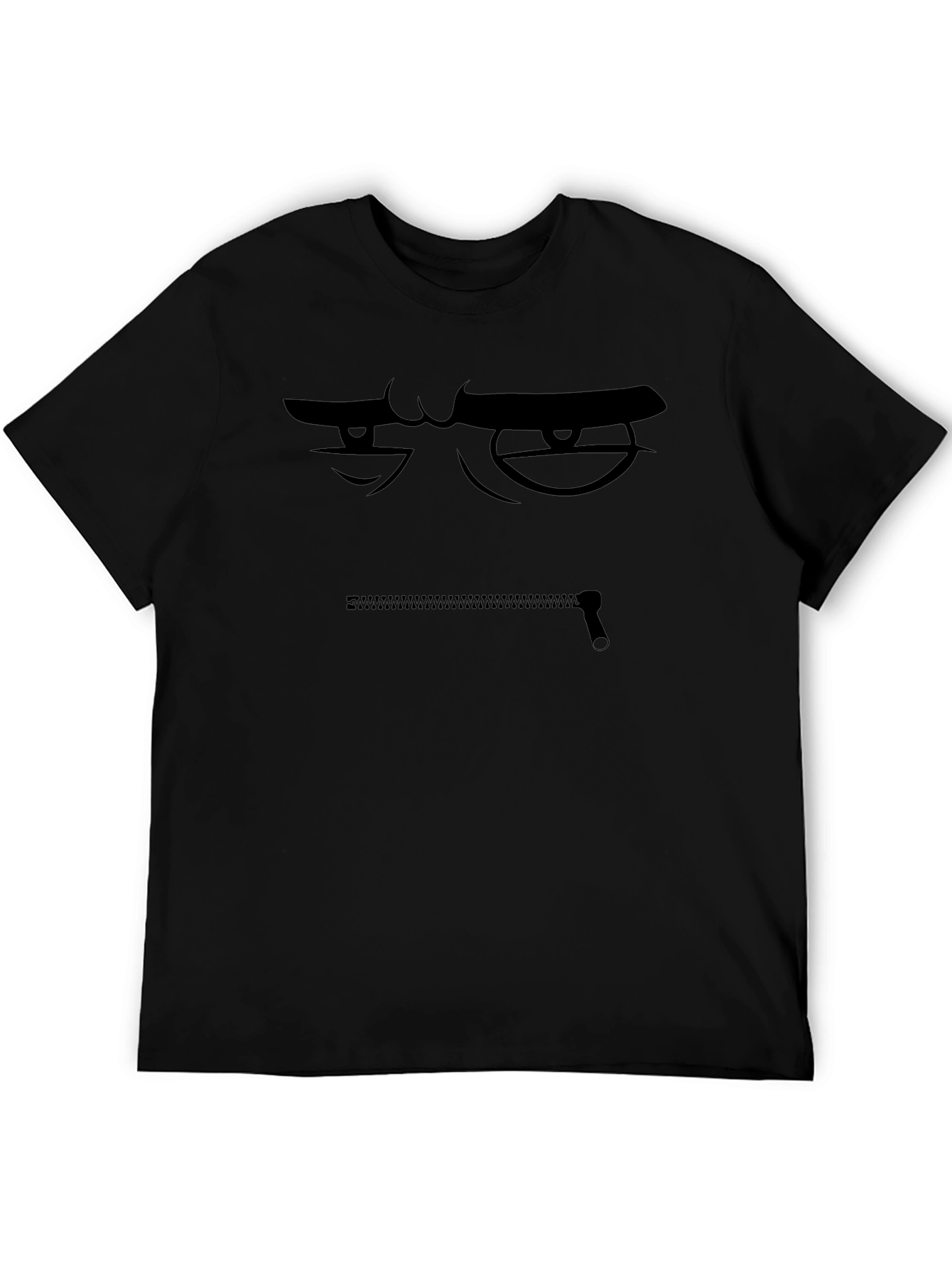 Zipper Mouth Graphic Tee - Keep Silent Shirt
