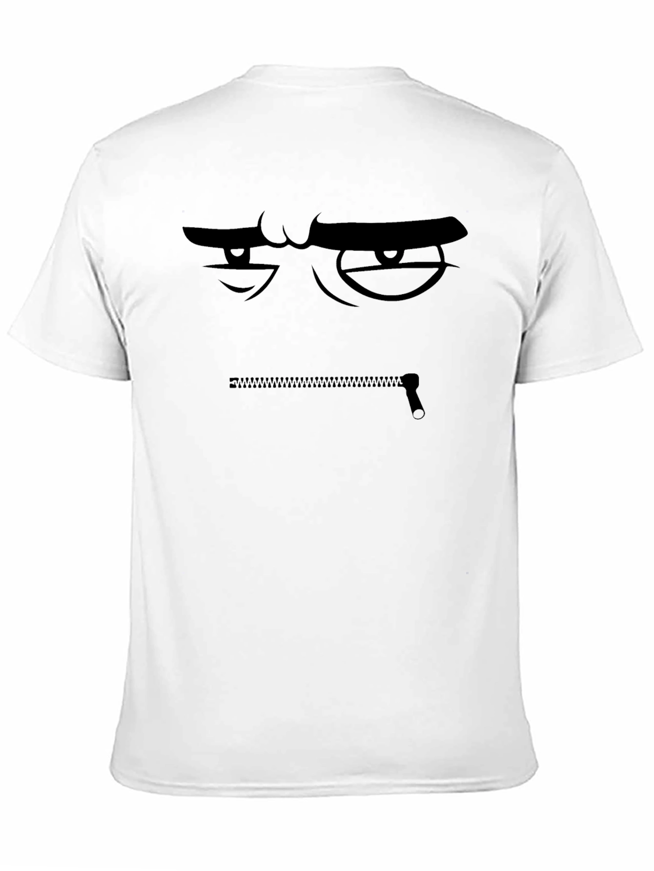 Zipper Mouth Graphic Tee - Keep Silent Shirt