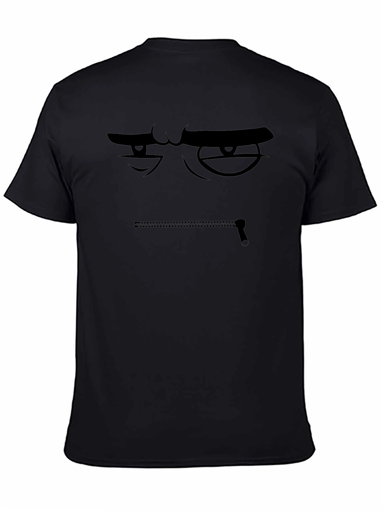 Zipper Mouth Graphic Tee - Keep Silent Shirt