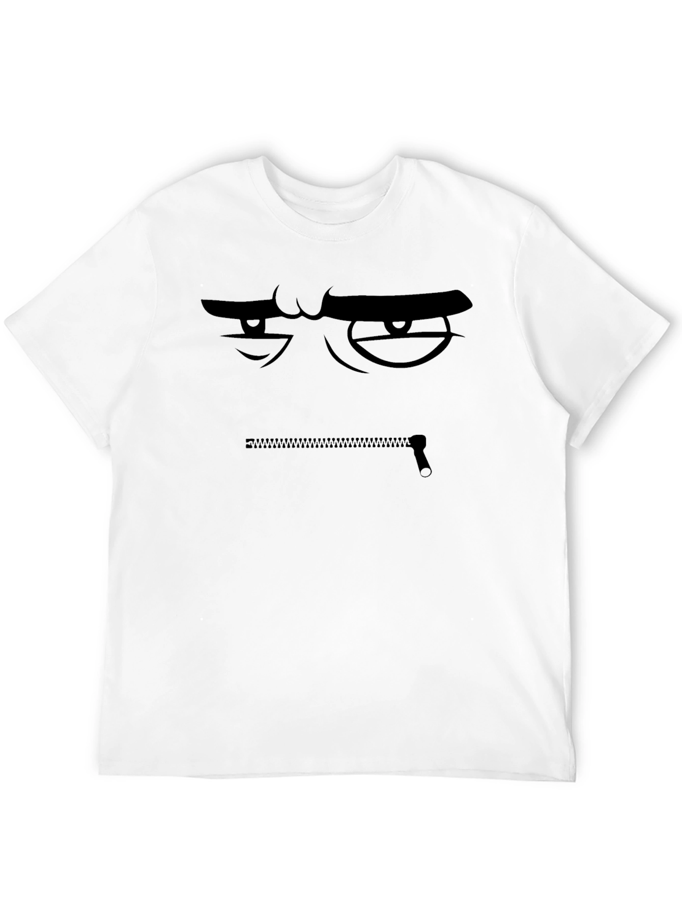 Zipper Mouth Graphic Tee - Keep Silent Shirt
