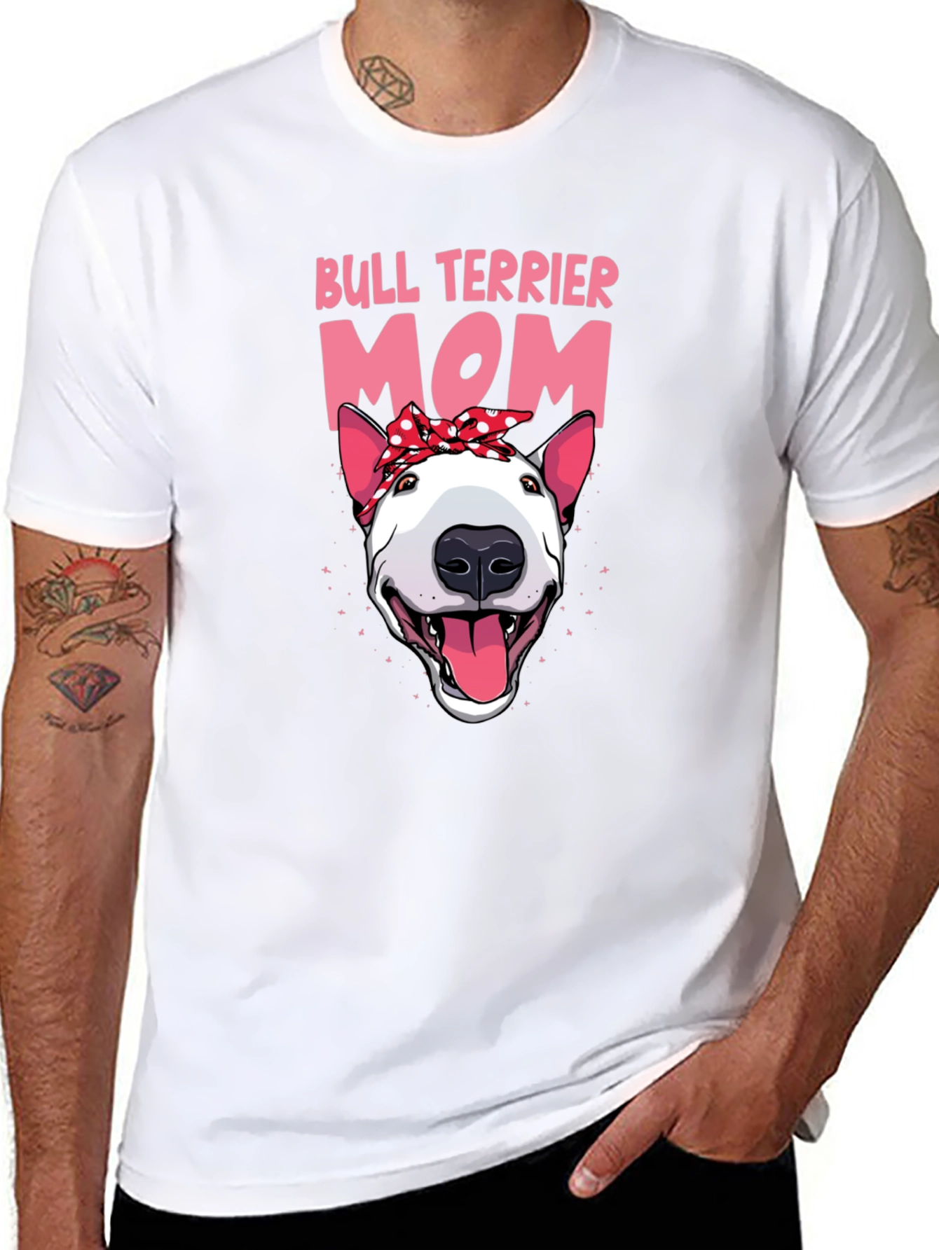 Bull Terrier Mom Graphic T-Shirt
