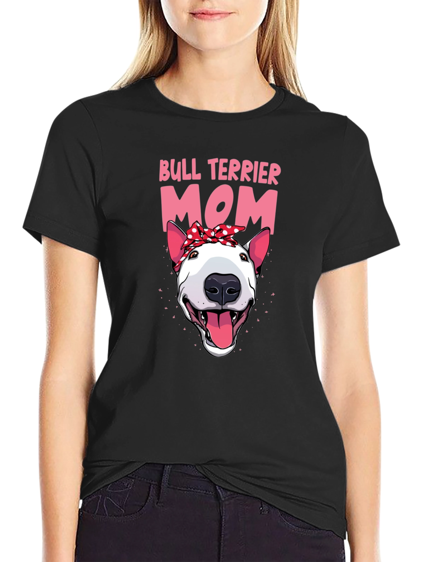 Bull Terrier Mom Graphic T-Shirt