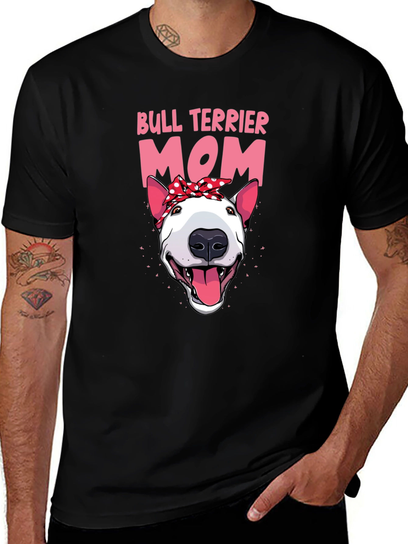 Bull Terrier Mom Graphic T-Shirt