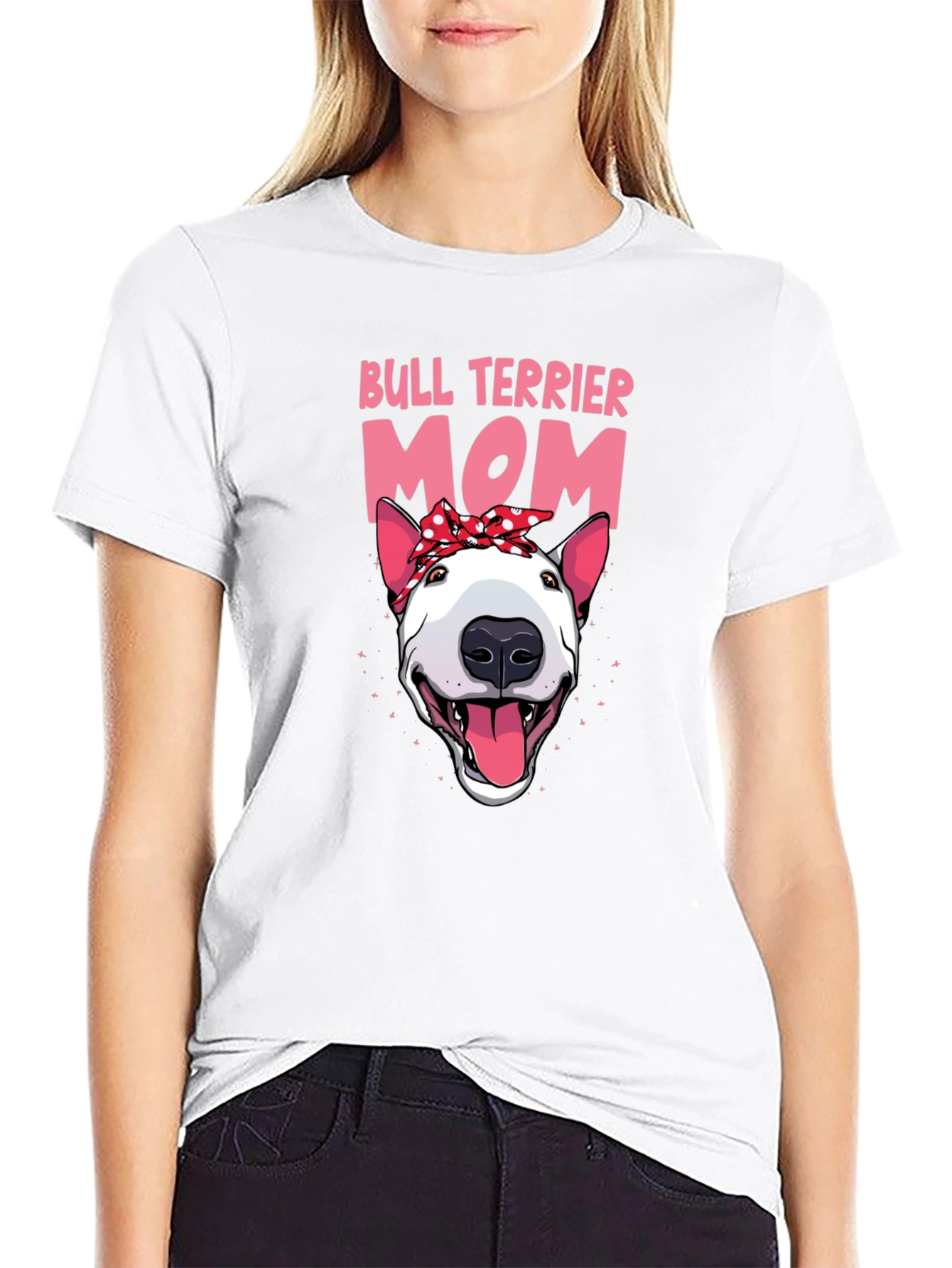 Bull Terrier Mom Graphic T-Shirt