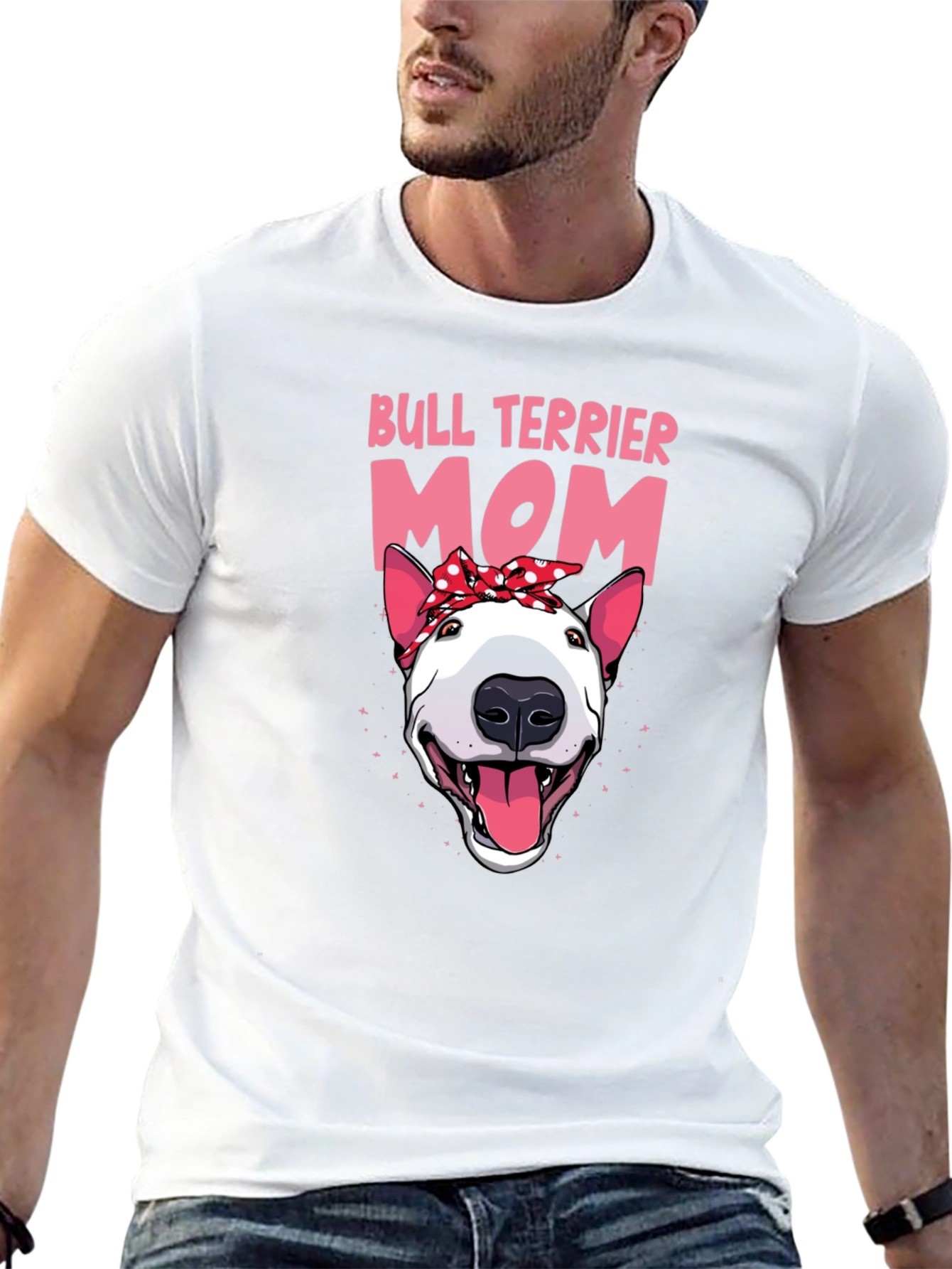 Bull Terrier Mom Graphic T-Shirt