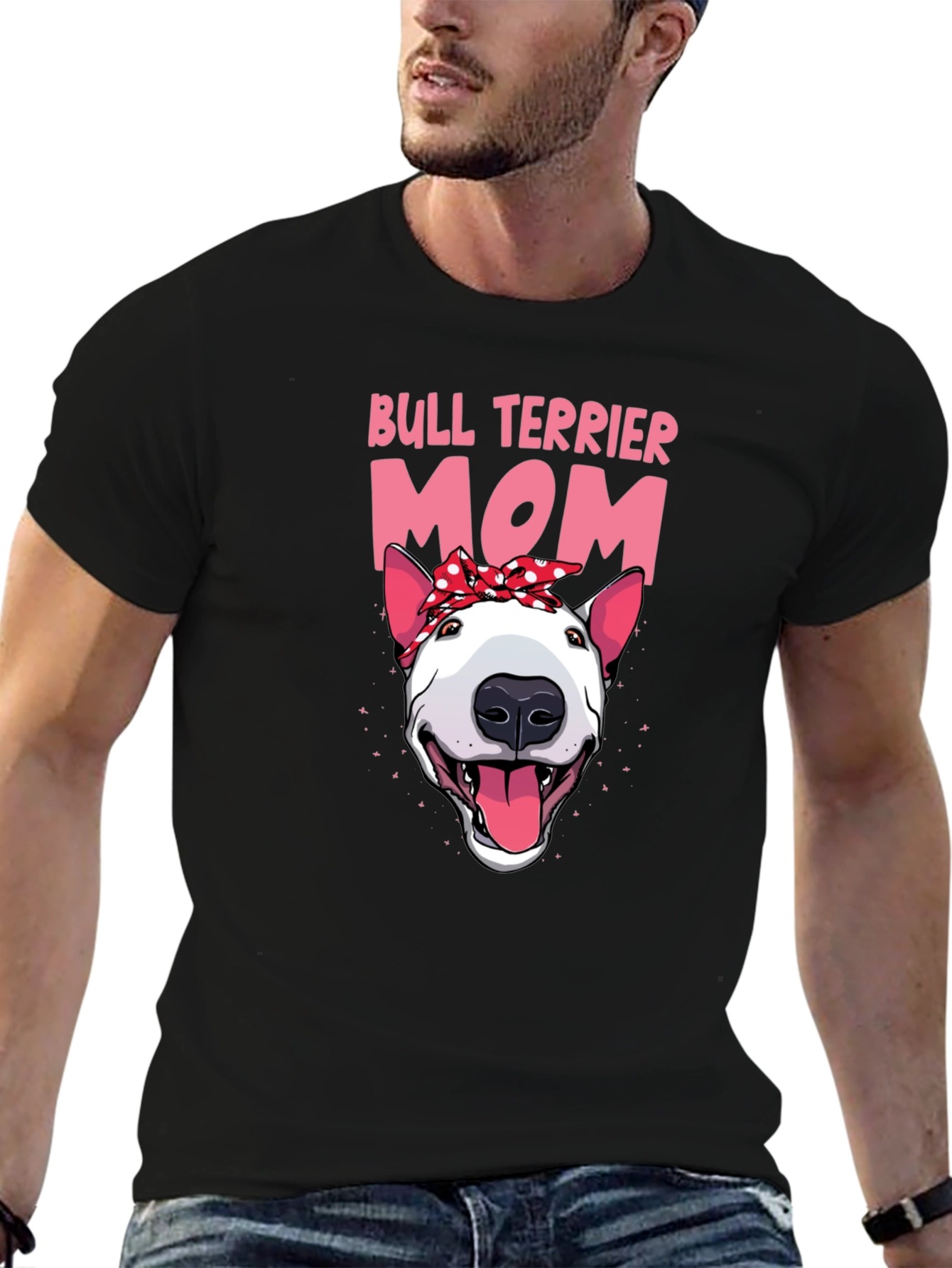 Bull Terrier Mom Graphic T-Shirt