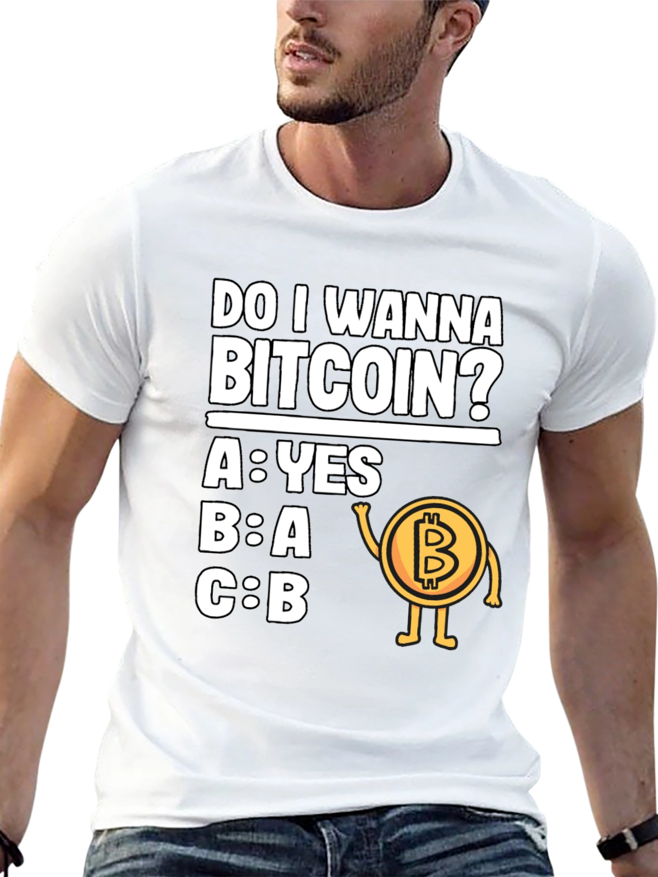 Do I Wanna Bitcoin? Fun Graphic T-Shirt