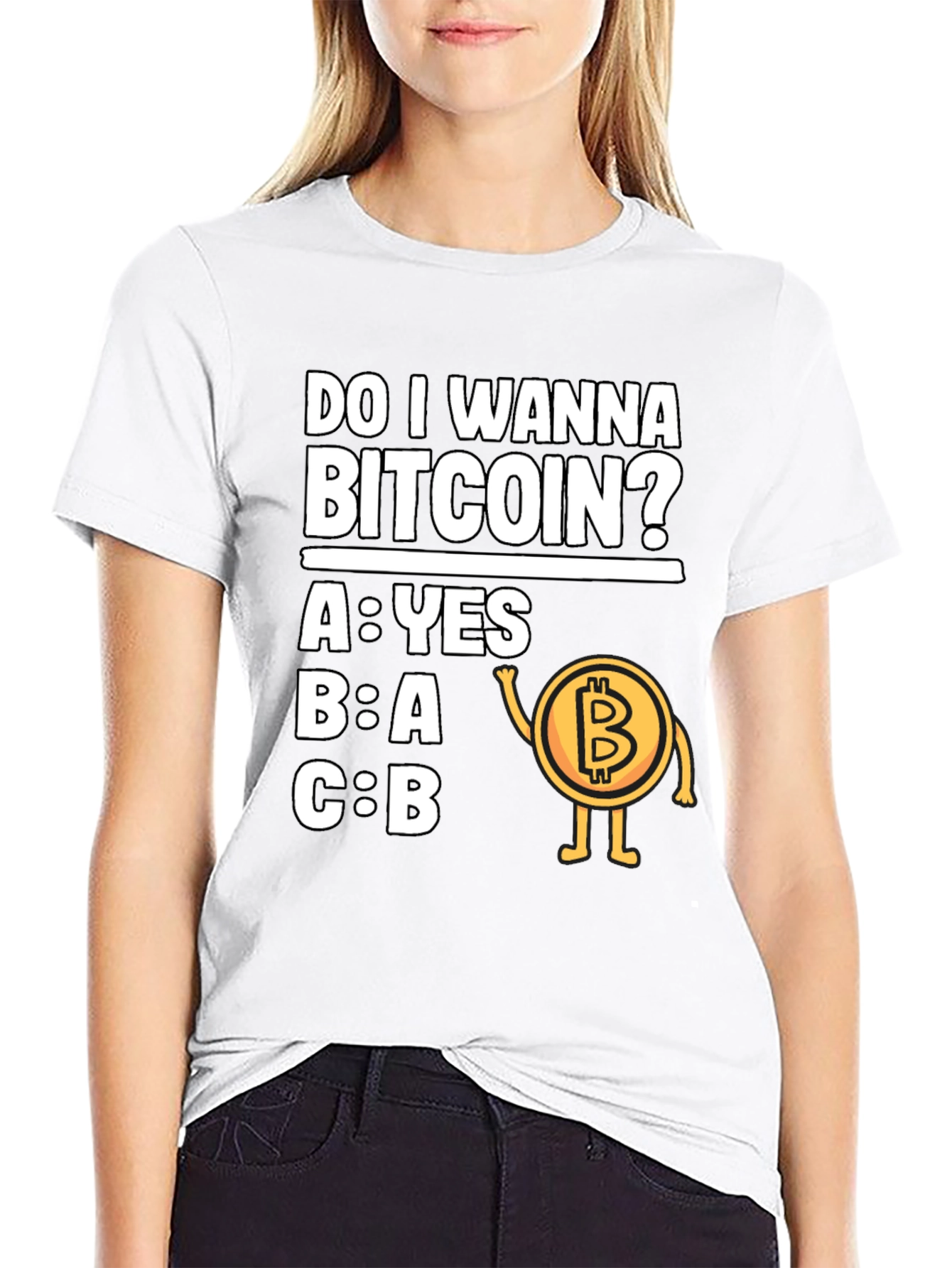 Do I Wanna Bitcoin? Fun Graphic T-Shirt