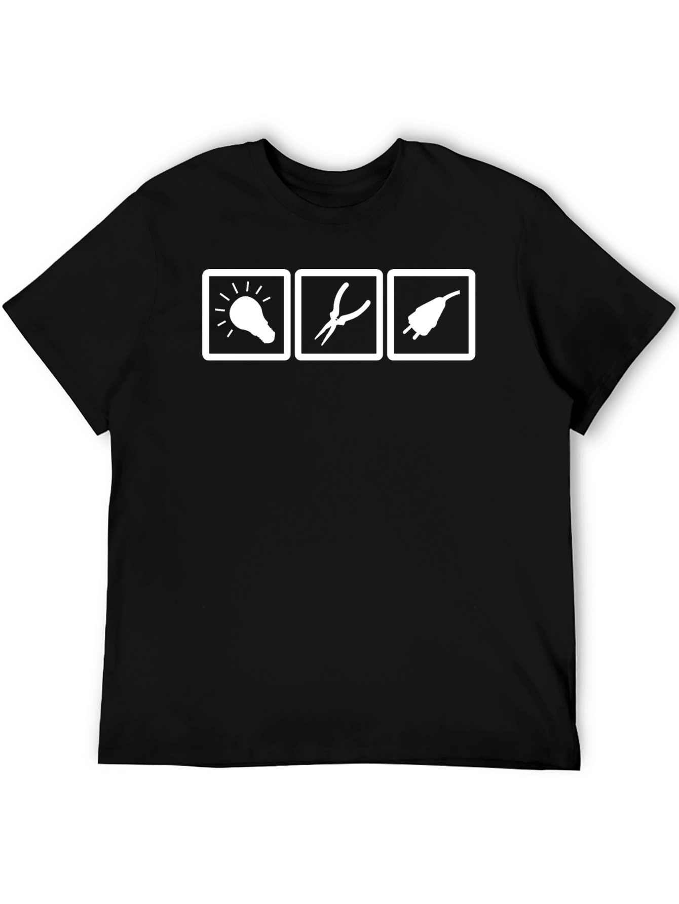 Electrician Icon T-Shirt - Black