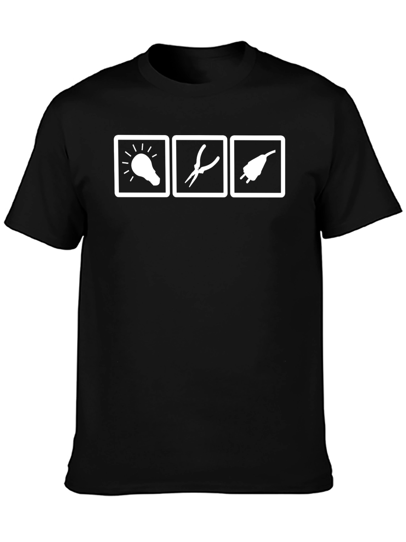Electrician Icon T-Shirt - Black