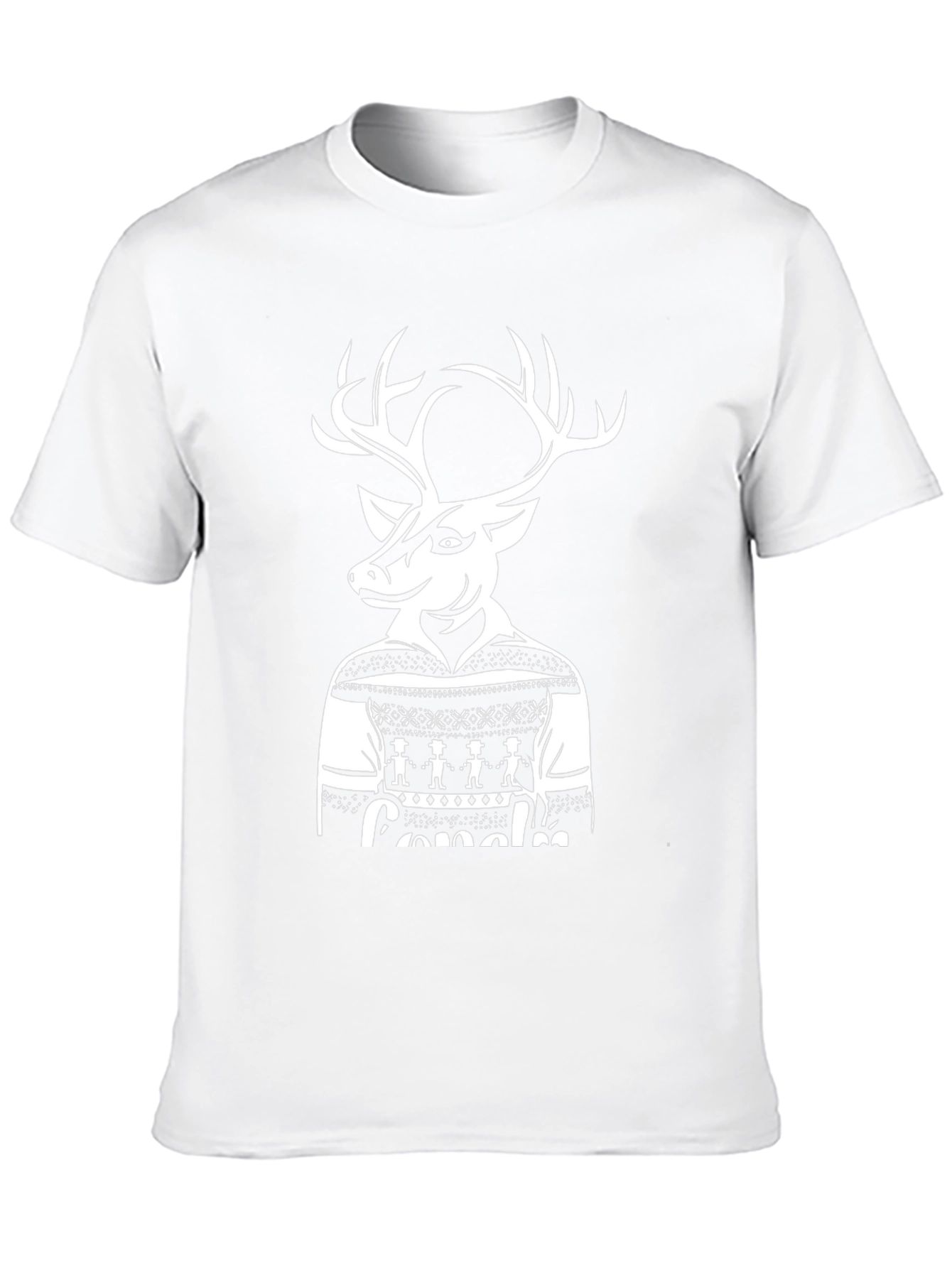 Festive Deer Graphic Tee - Holiday Style