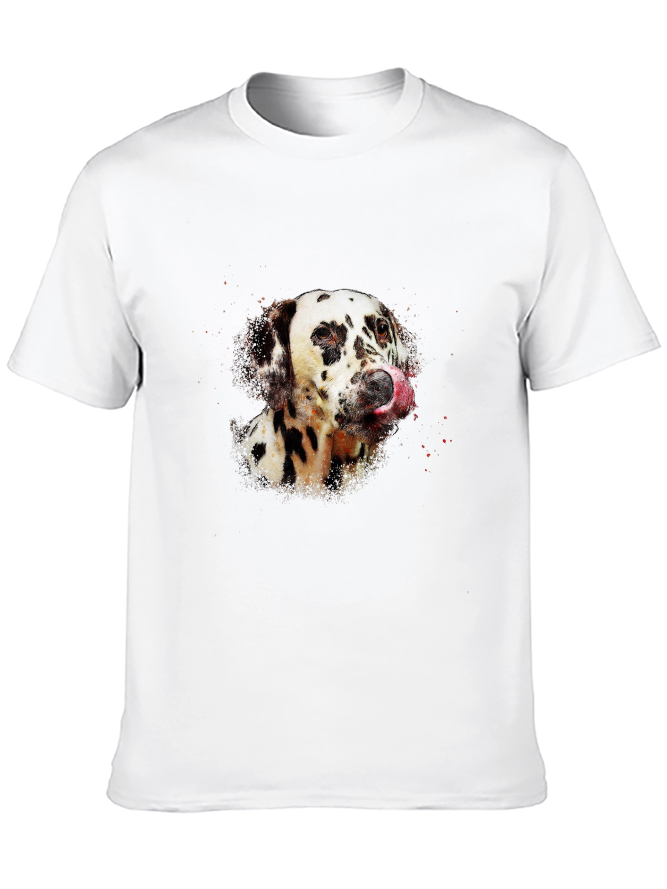 Dalmatian Dog Graphic Black T-Shirt