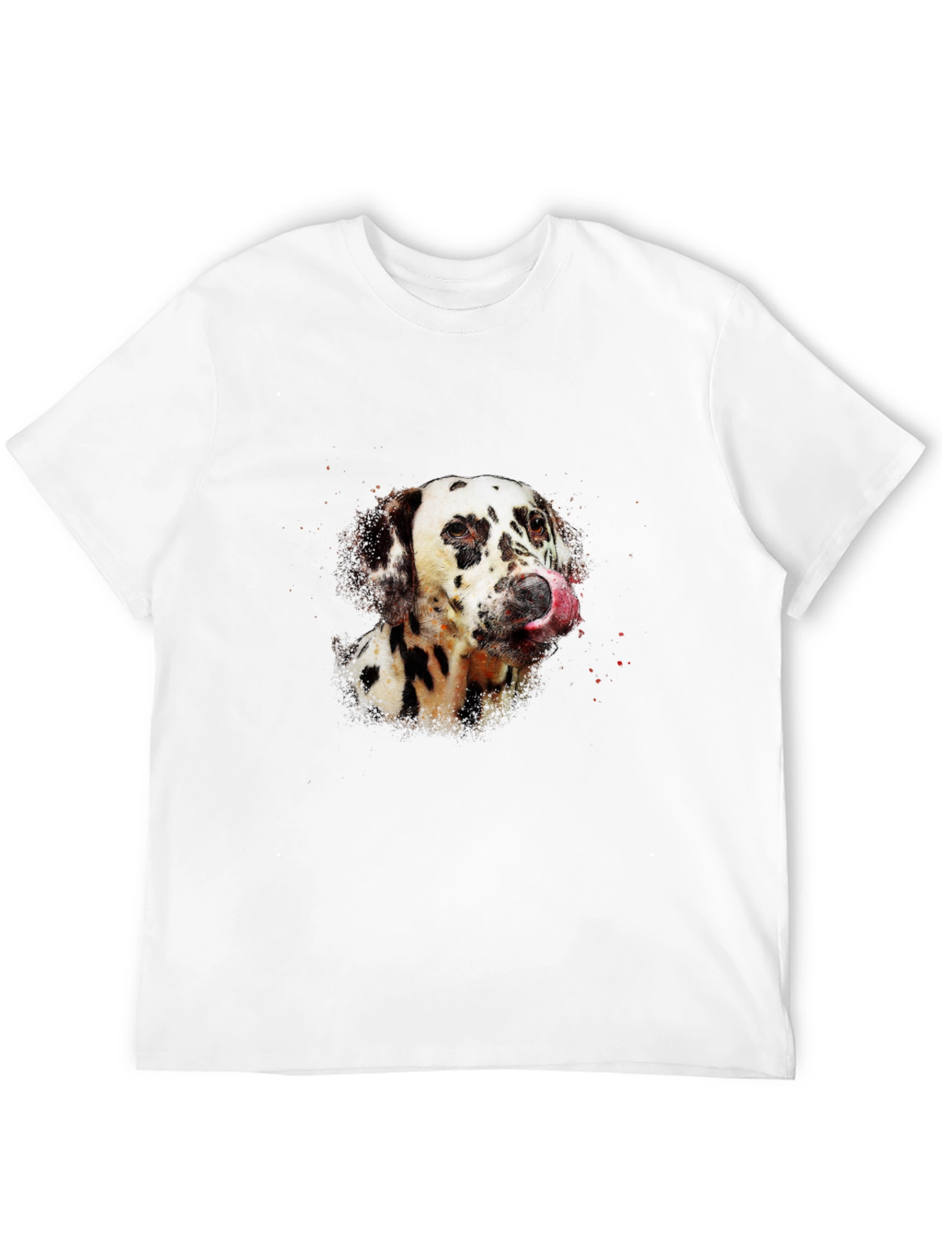 Dalmatian Dog Graphic Black T-Shirt