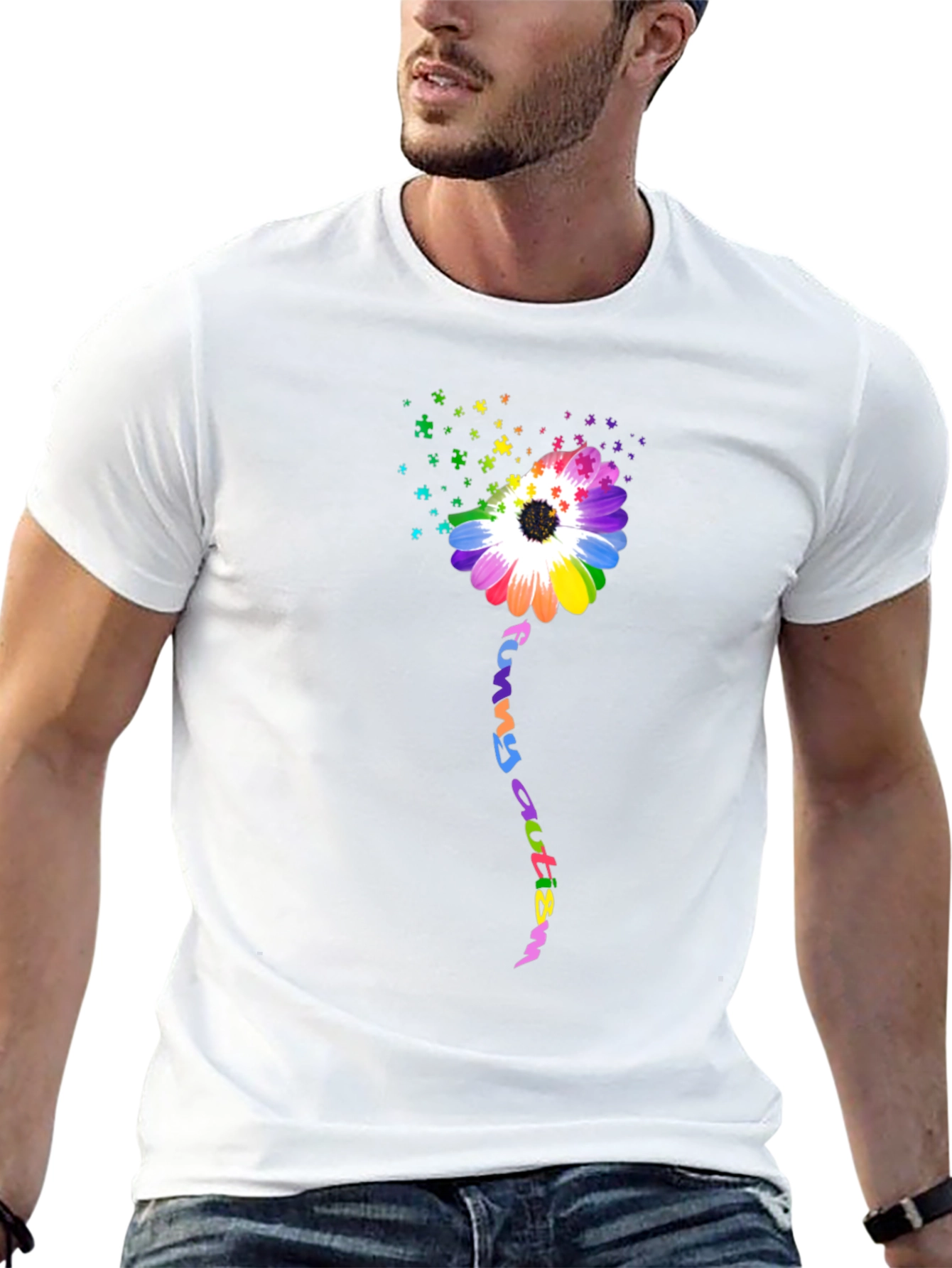 Funny Autism Awareness Flower T-Shirt
