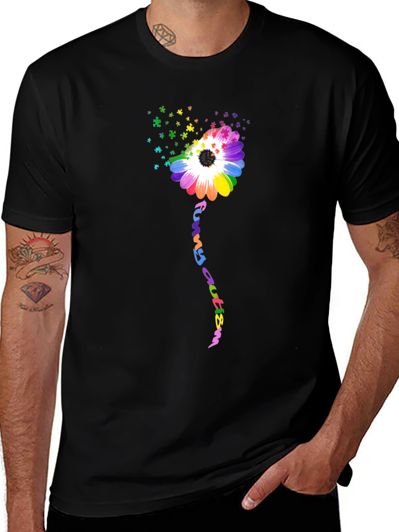 Funny Autism Awareness Flower T-Shirt
