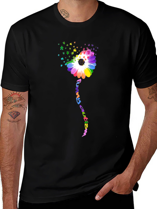 Funny Autism Awareness Flower T-Shirt