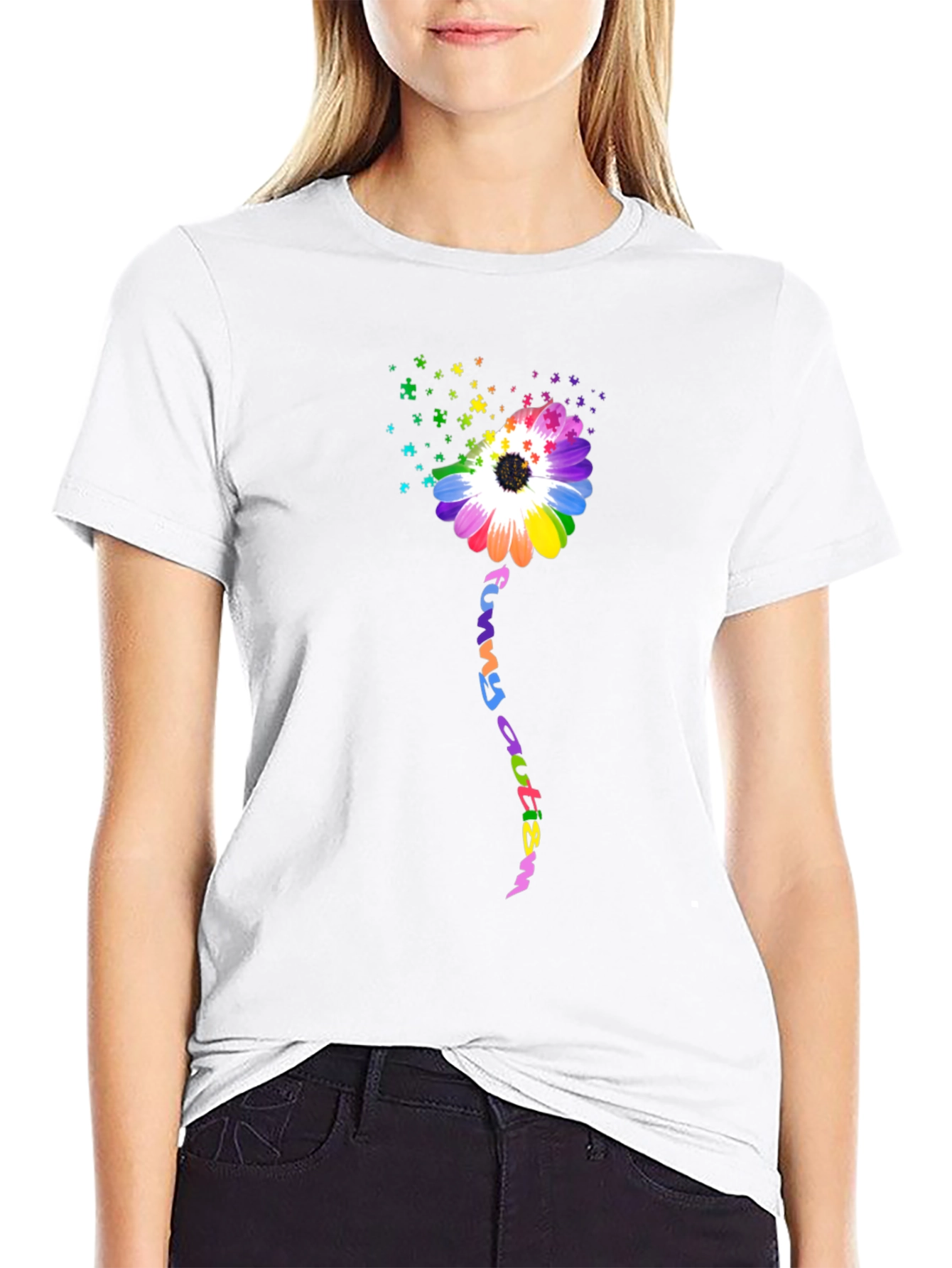 Funny Autism Awareness Flower T-Shirt