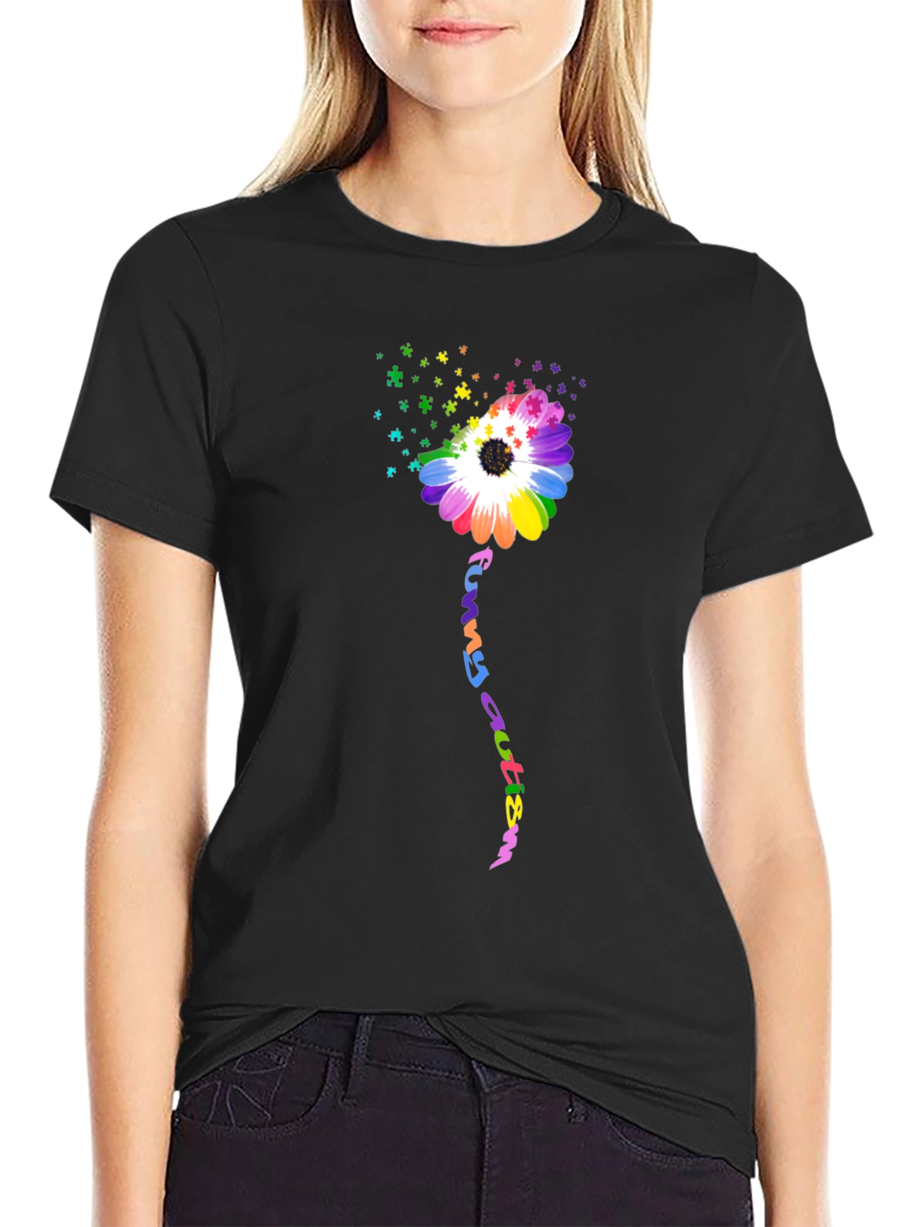 Funny Autism Awareness Flower T-Shirt