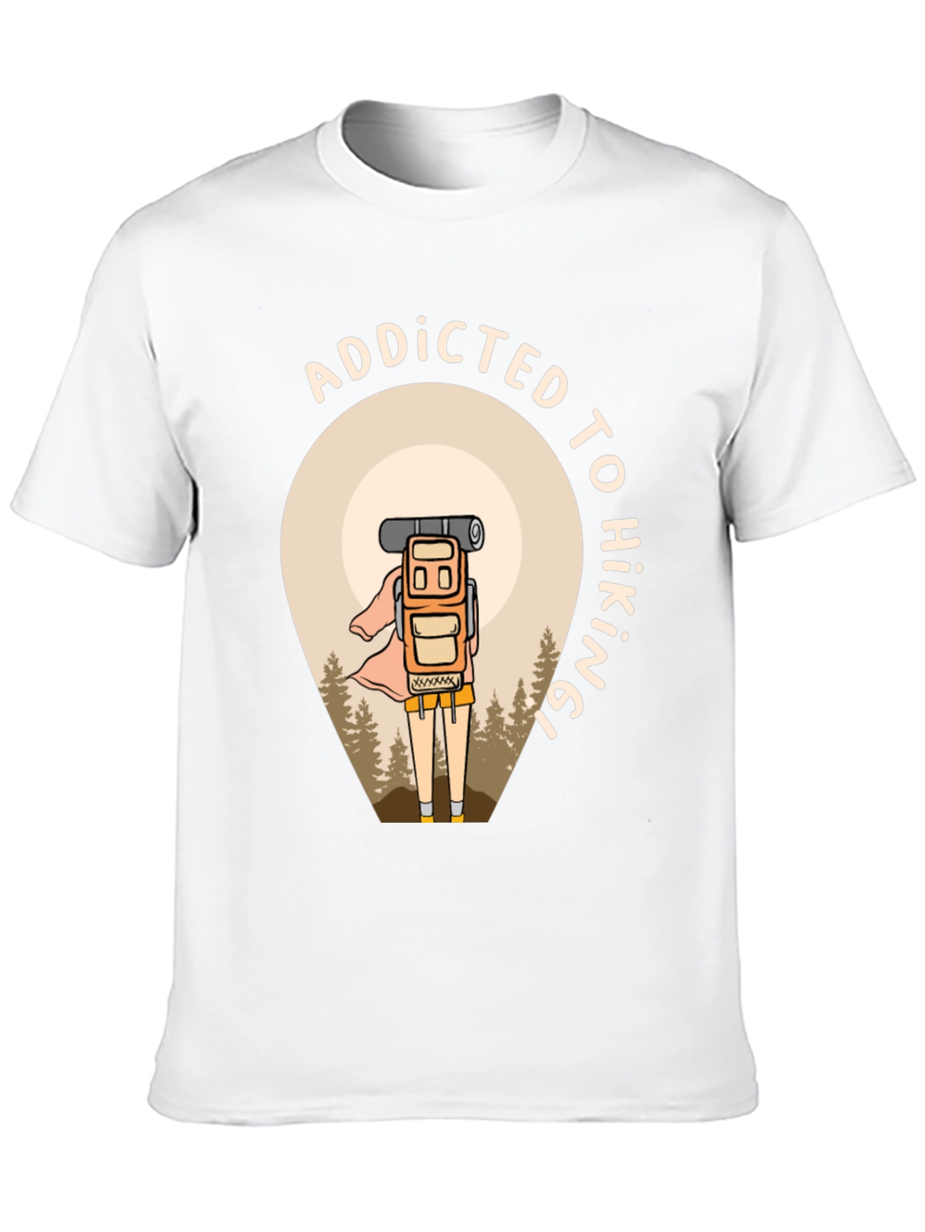 Addicted To Hiking Black Graphic Tee