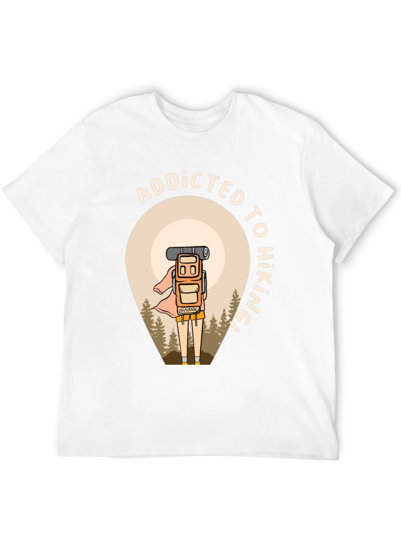 Addicted To Hiking Black Graphic Tee