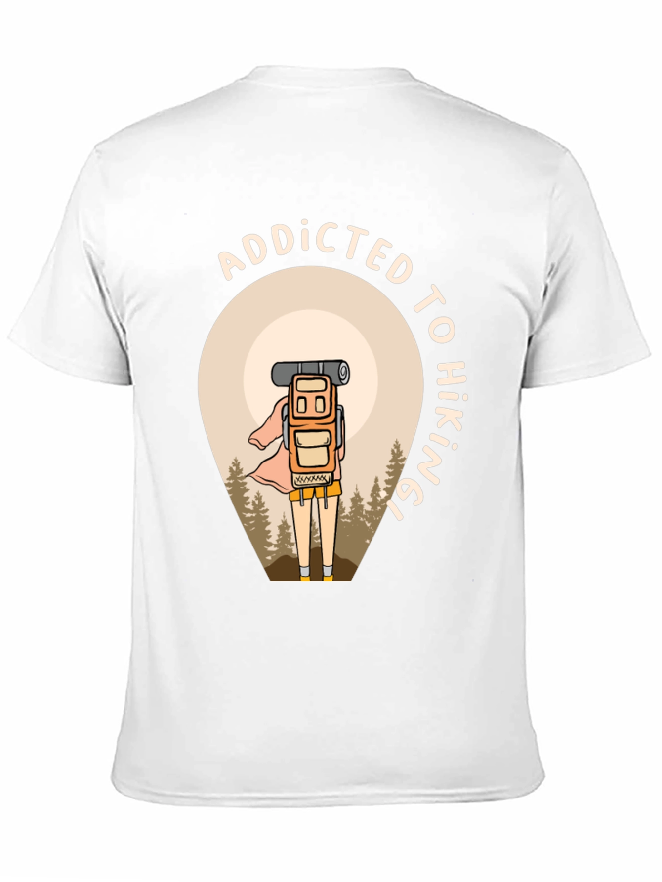 Addicted To Hiking Black Graphic Tee