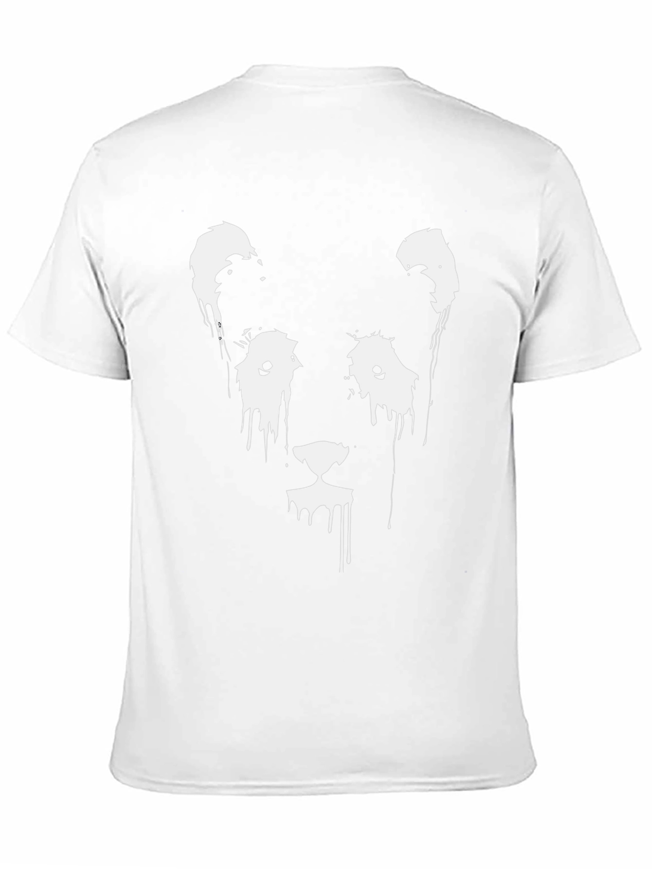 Abstract Lion Graphic Tee - Black Cotton Blend
