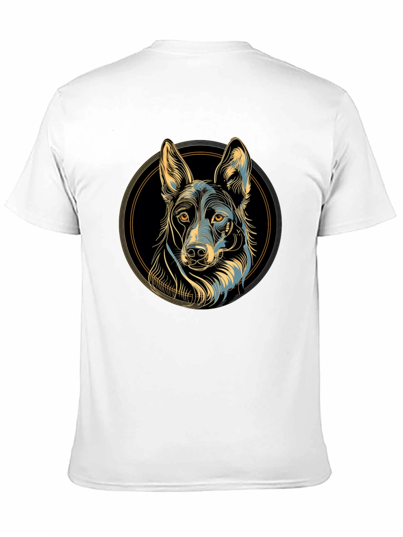 Dog Graphic Print Black T-Shirt