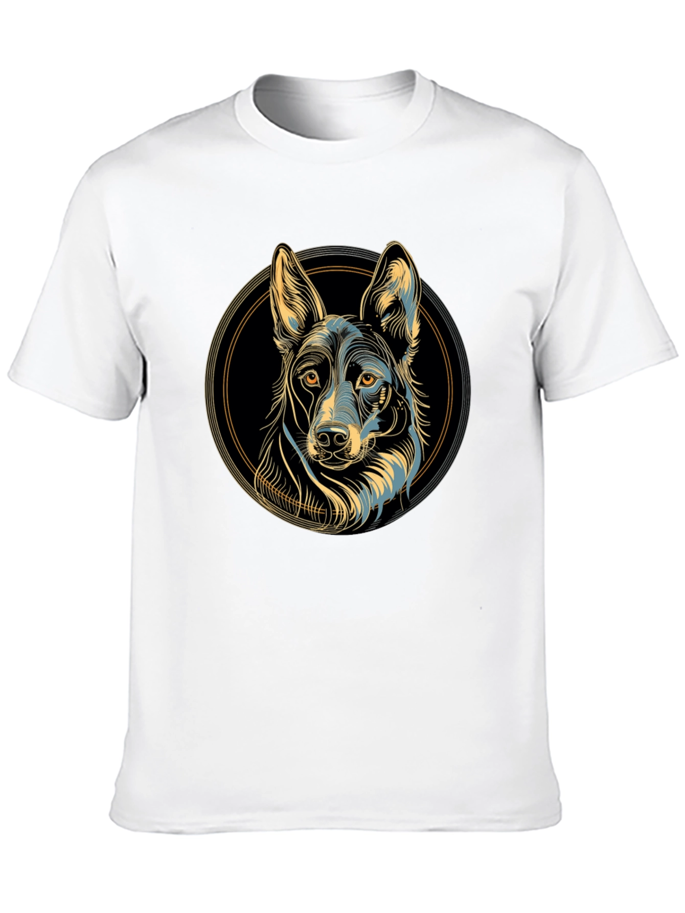 Dog Graphic Print Black T-Shirt